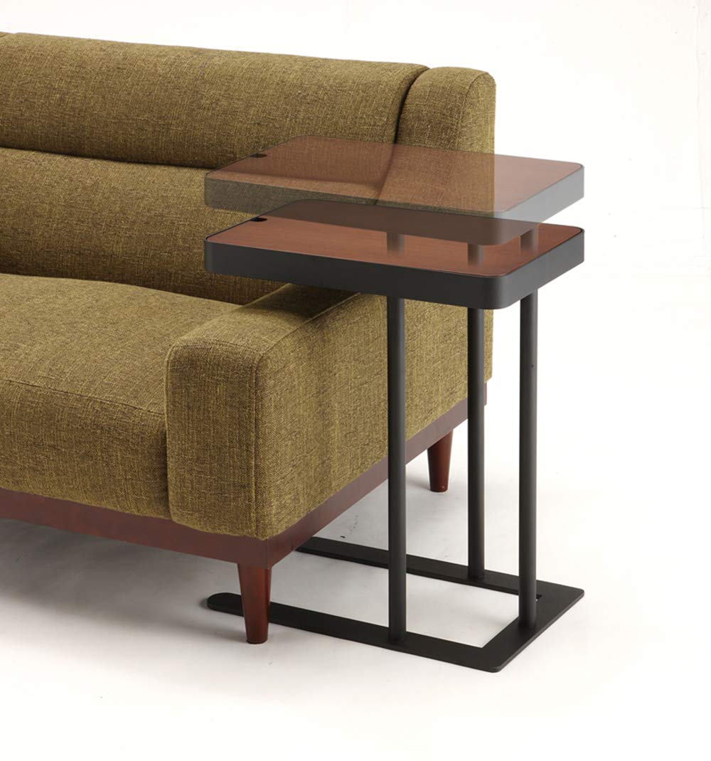 Amazon | あずま工芸 ノエル サイドテーブル 収納付き ダークブラウン