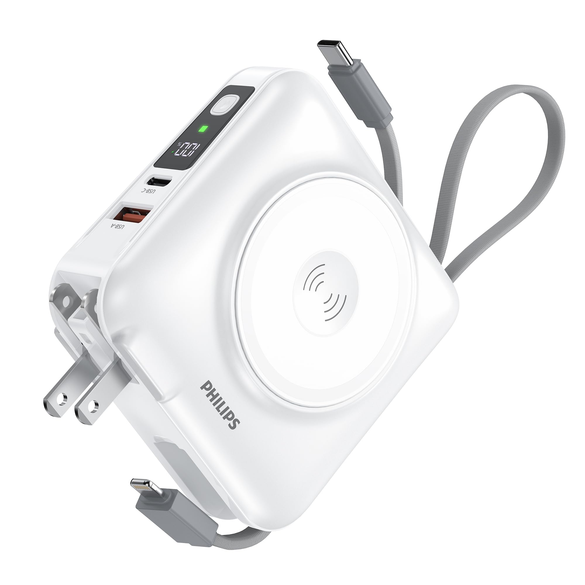 Amazon | Philips(フィリップス) モバイルバッテリー コンセント一体型