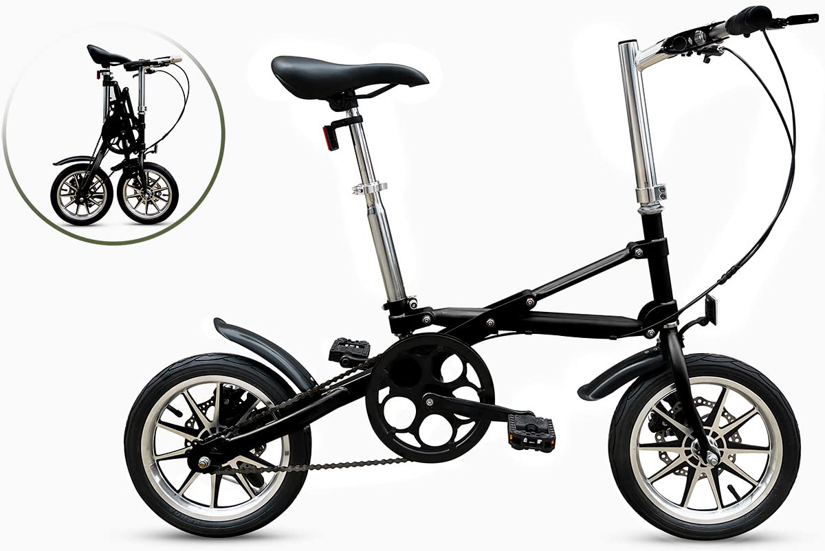 Amazon | ミニベロ 折りたたみ自転車 14インチ CMS ディスクブレーキ 1