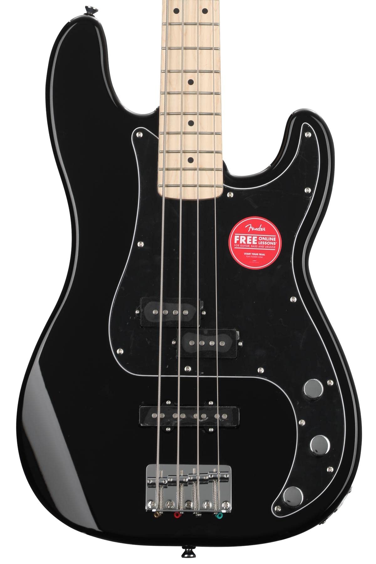 Amazon.com: Squier Affinity Series Precision Bass, Black, Maple
