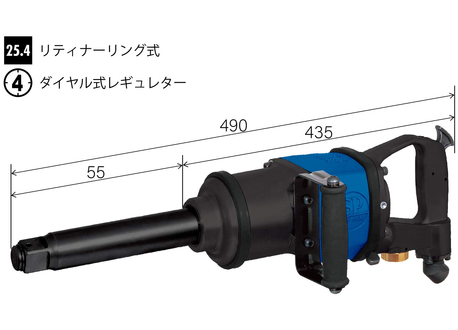 Amazon | エスピーエアー(SP) エアーインパクトレンチ(25.4mm角) 締付