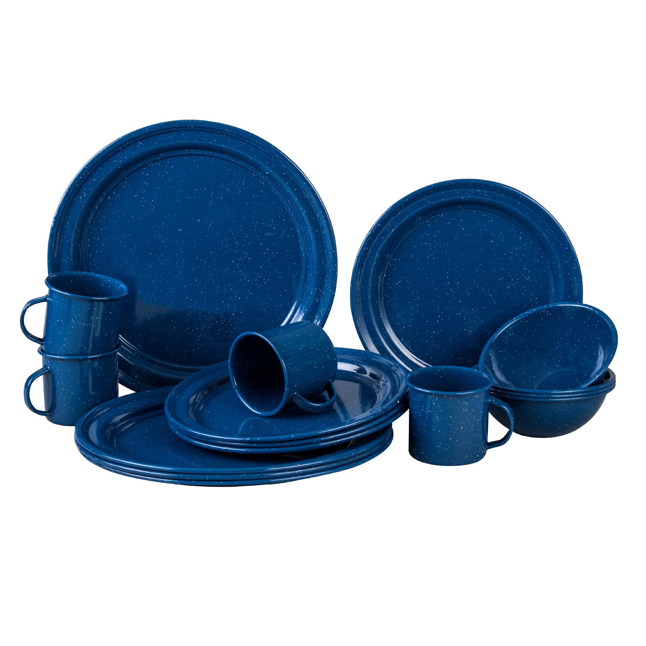 Amazon.co.jp: Cinsa 16ピース エナメルウェア食器セット 4人用 (斑点