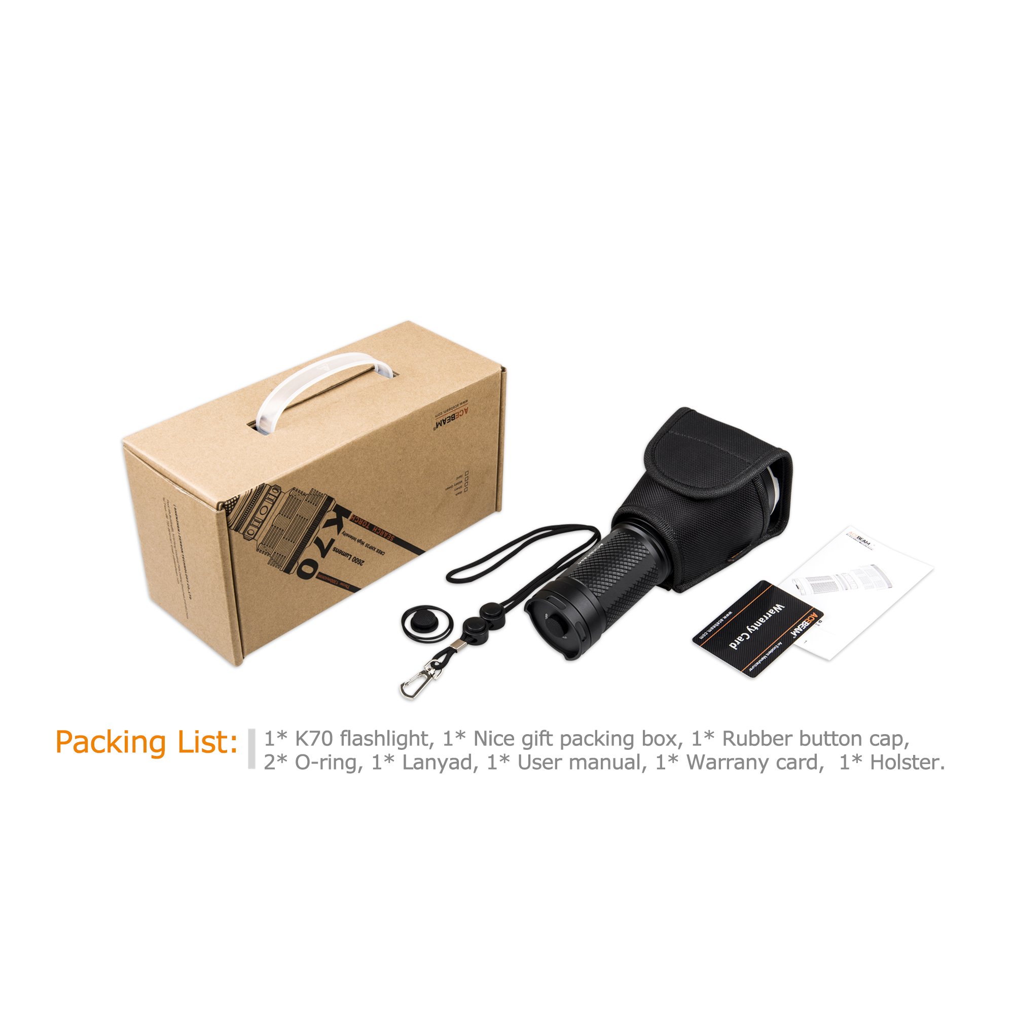 Amazon | ACEBEAM K70 フラッシュライト CREE XHP35 Hi LED 搭載 使用