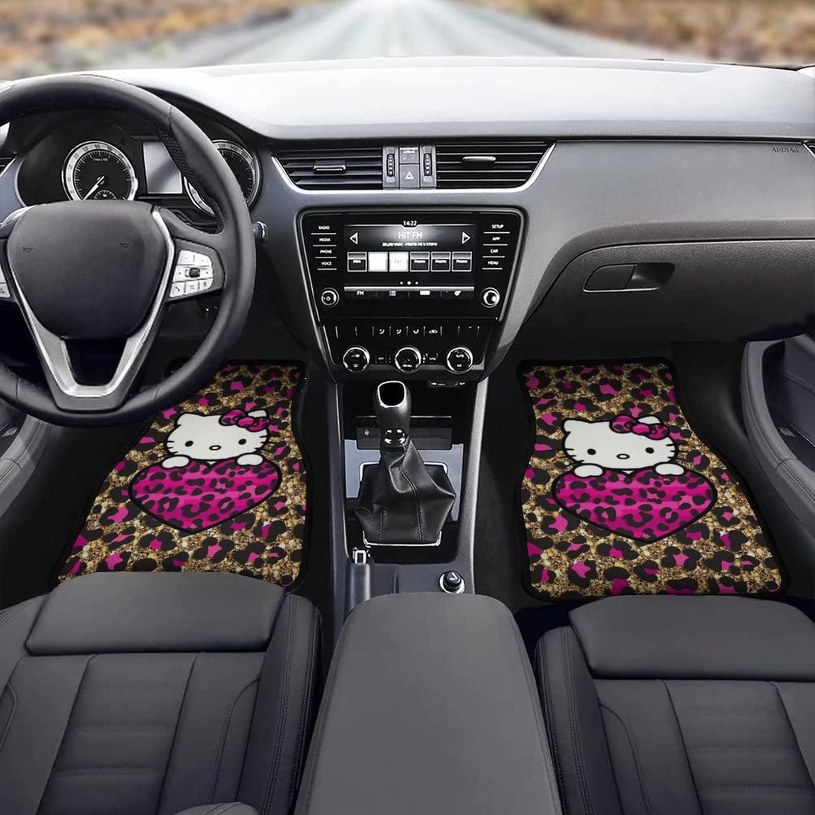 Amazon | 車用フロアマット ハローキティ ヒョウ柄 カーマット 4枚
