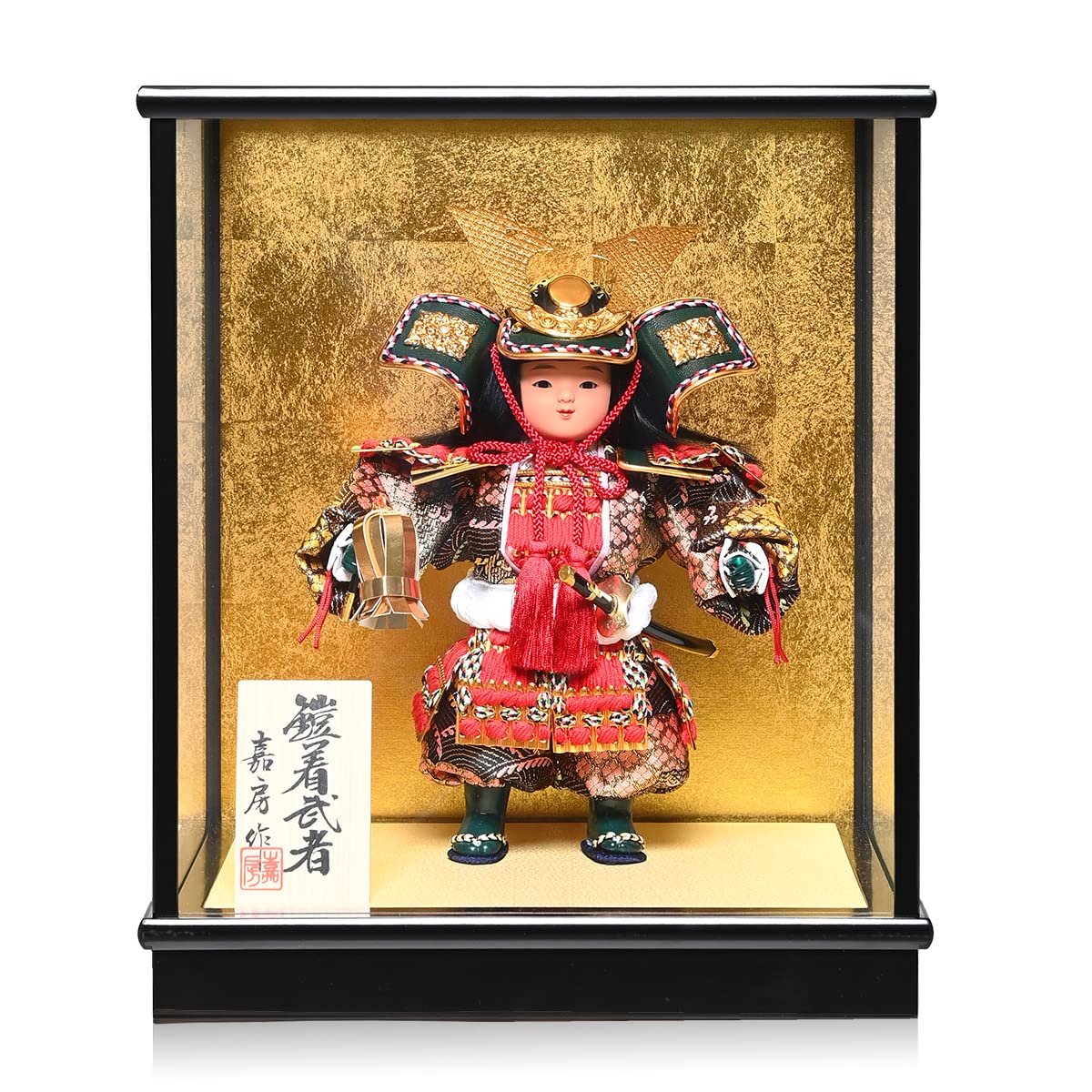 Amazon | 【武者人形】5号鎧武者 采配：嘉房作【五月人形】【ご進物