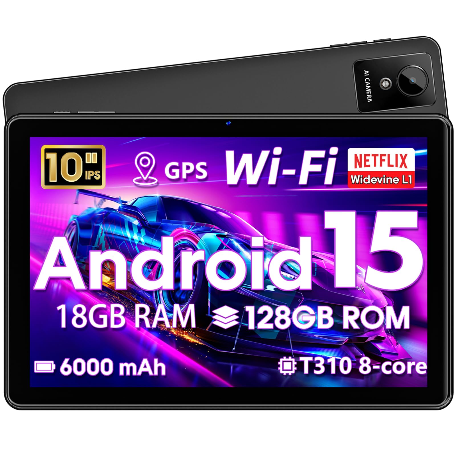 Android 15 Tablet 10 inch,2025 Newest Tablets,18GB RAM 128 ROM,1TB