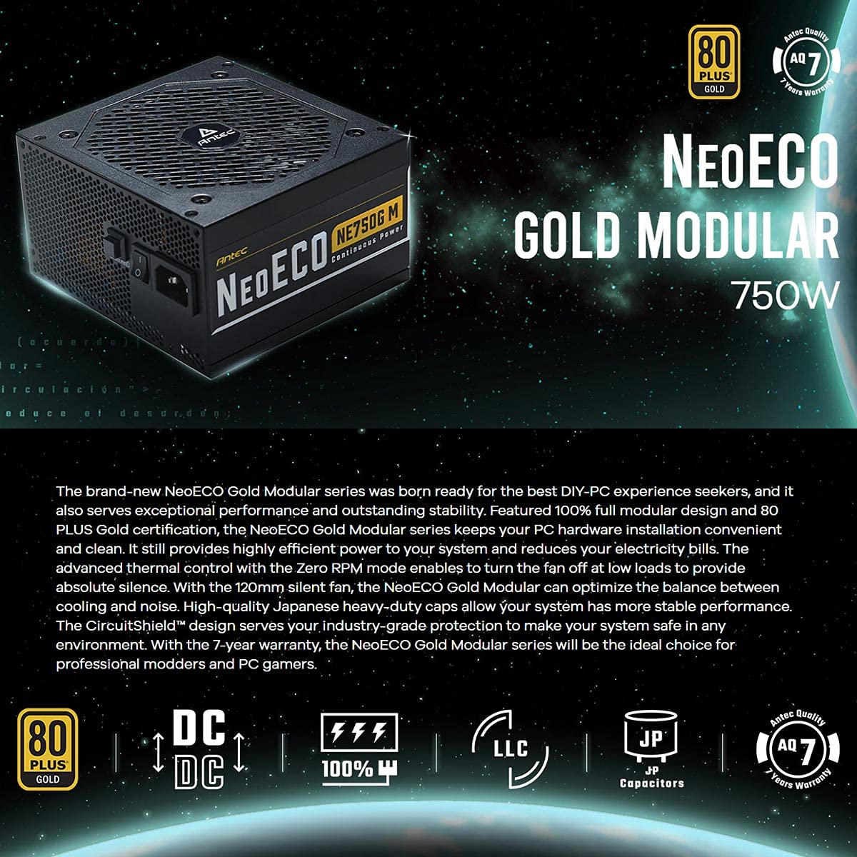 Amazon | ANTEC Antec、80PLUS Gold認証取得 高効率高耐久フル