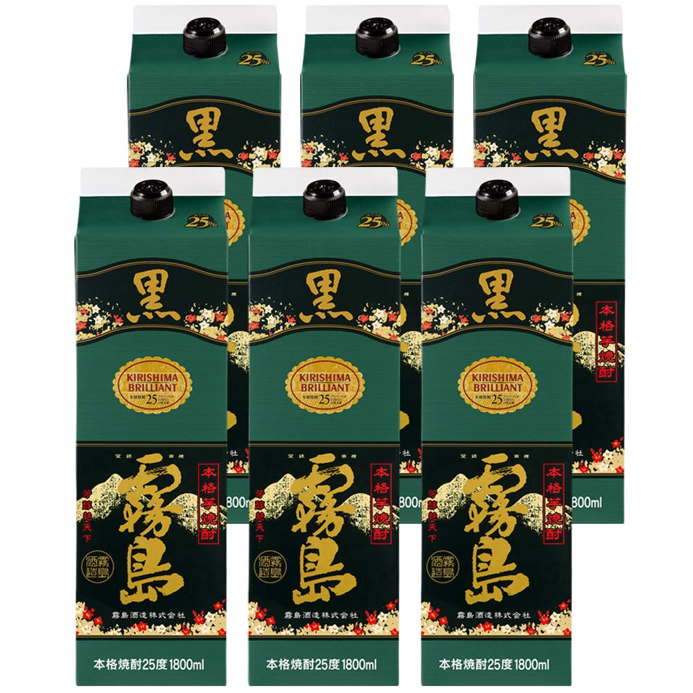 Amazon.co.jp: 霧島酒造 黒霧島 パック 芋 25度 [ 焼酎 宮崎県 1800ml