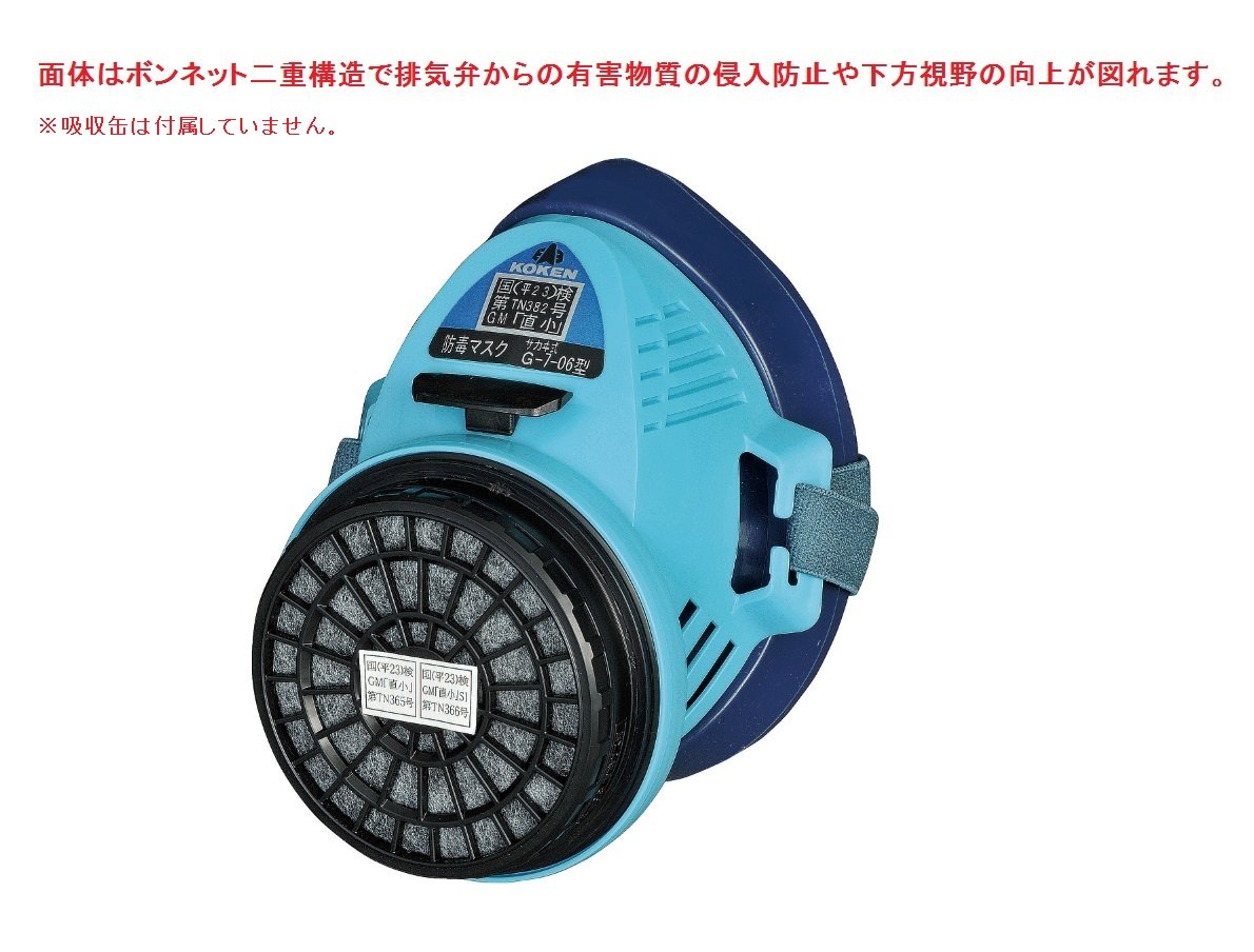 Amazon.co.jp: 興研 直結式小型防毒ﾏｽｸ サカヰ式 G-7-06型 フィット