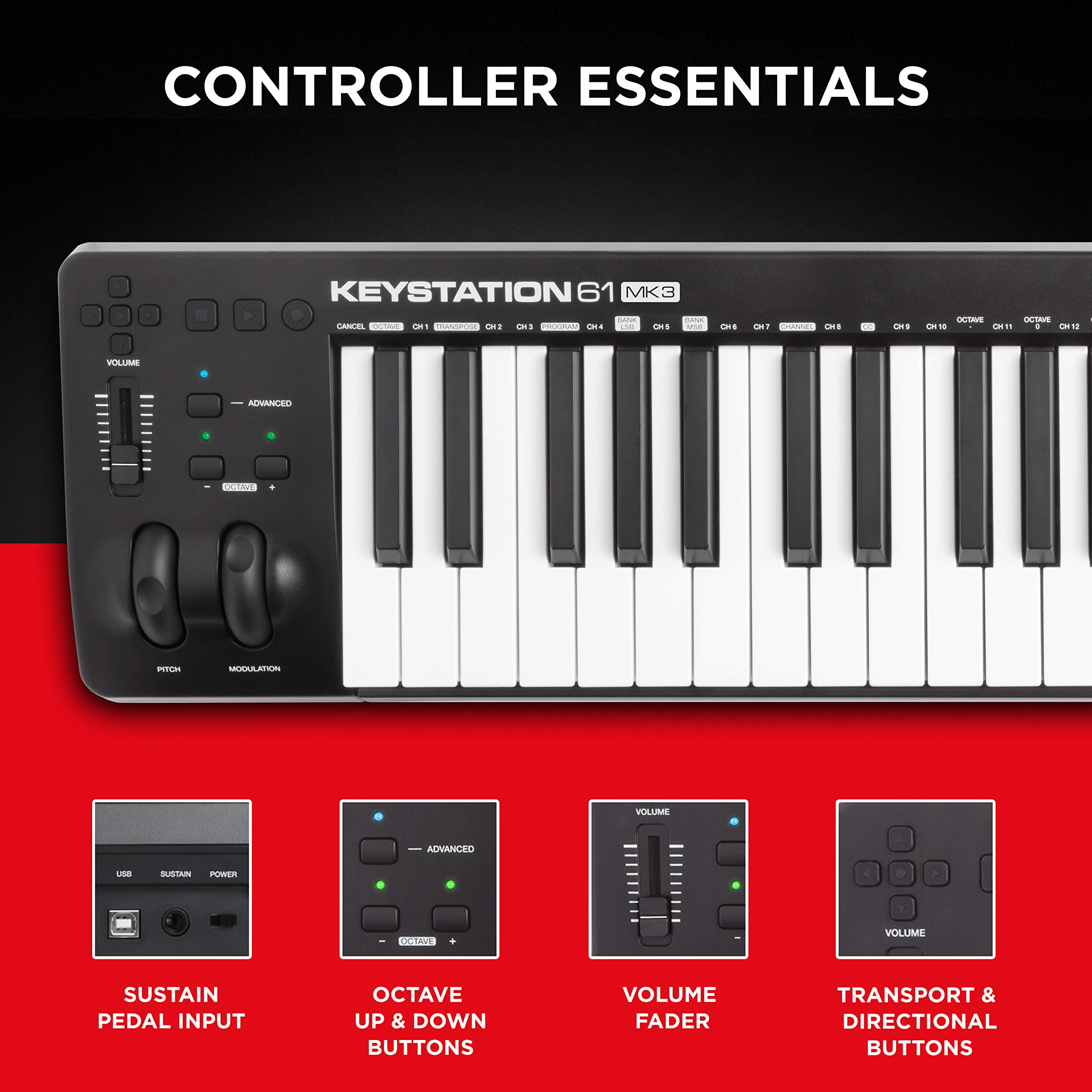 Amazon.com: M-Audio Keystation 61 MK3 & On-Stage KS7190 Classic