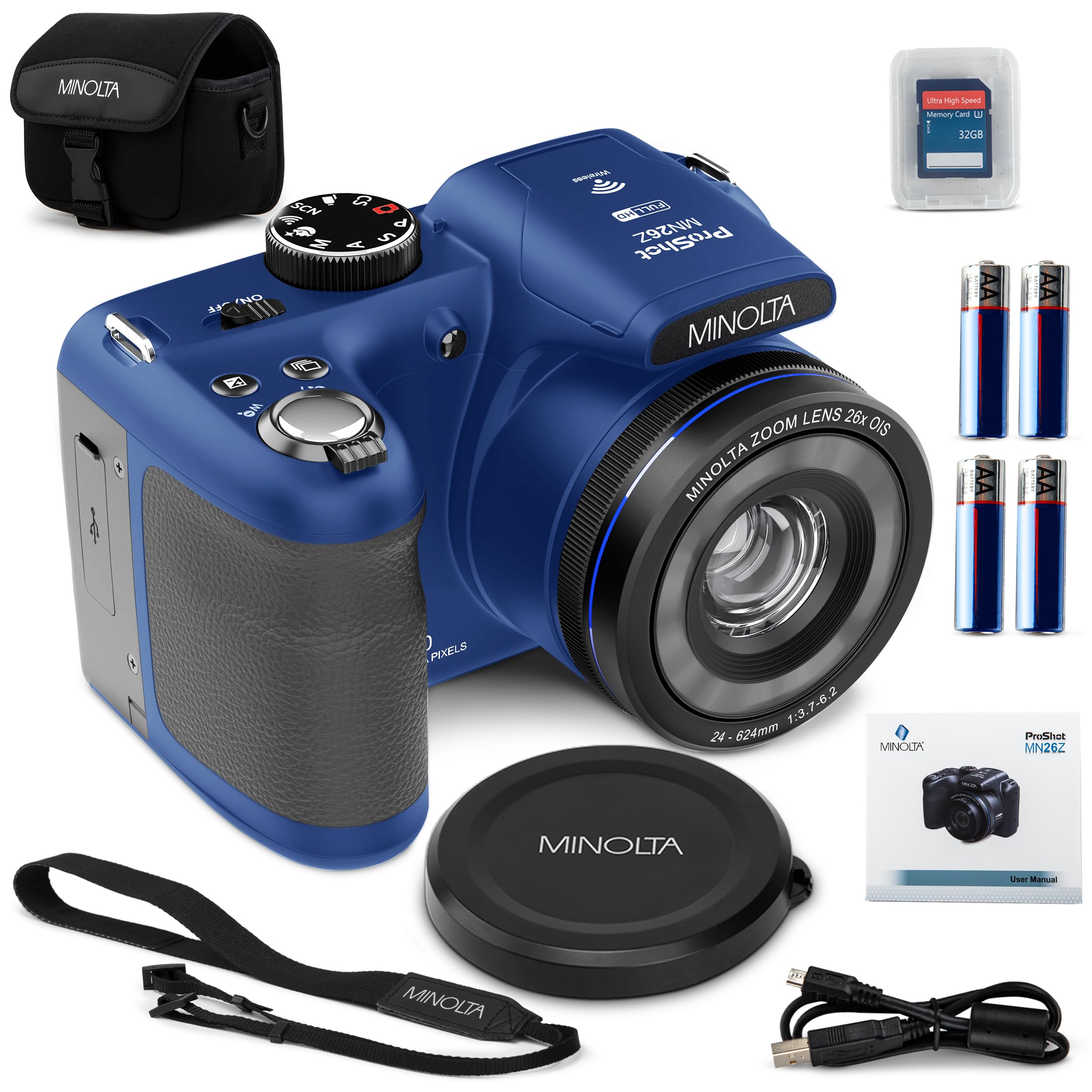 Amazon.com : Minolta ProShot 20MP Camera – 26x Optical Zoom Lens