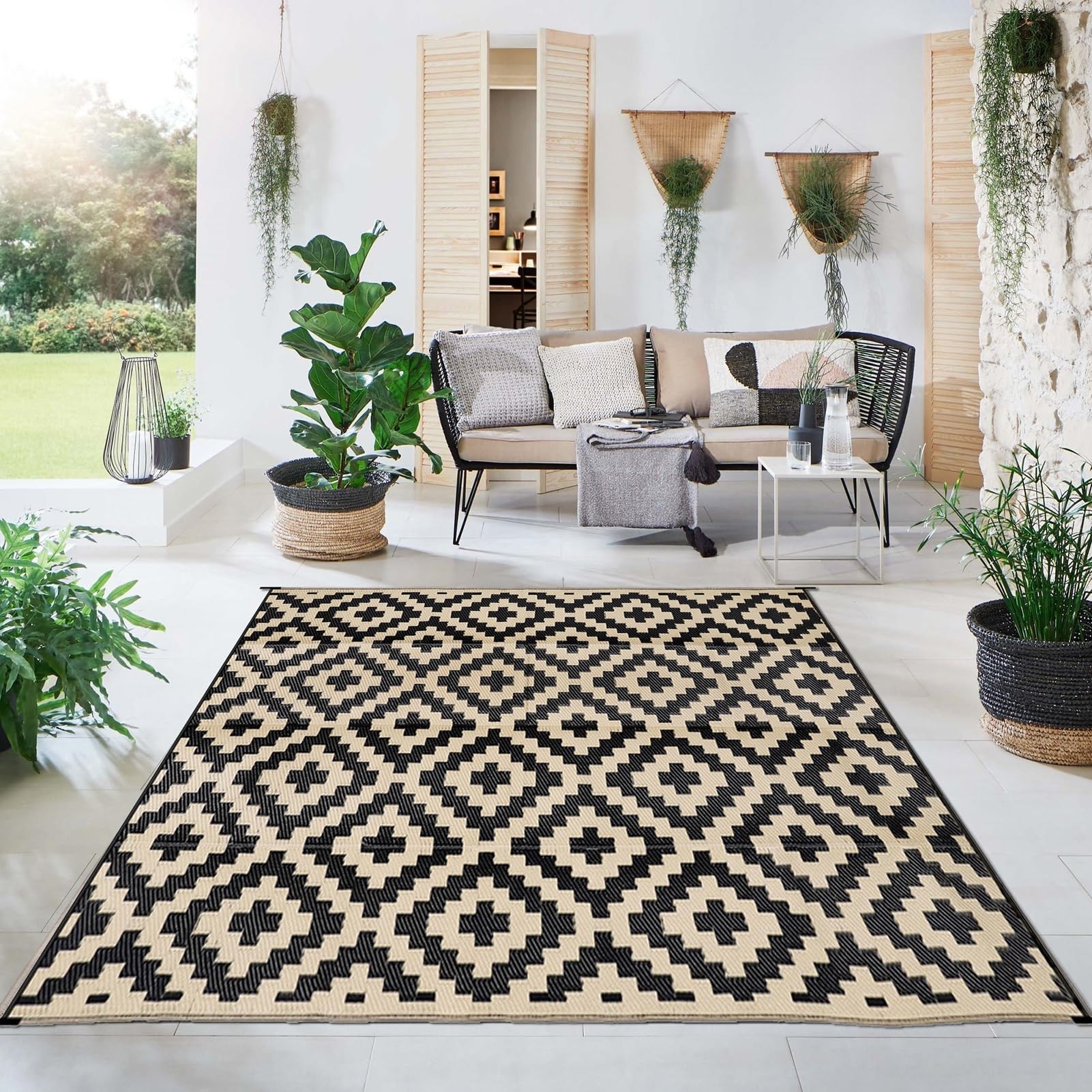 Amazon｜XQKXHZ ポータブルキャンプリバーシブルマット、屋外用