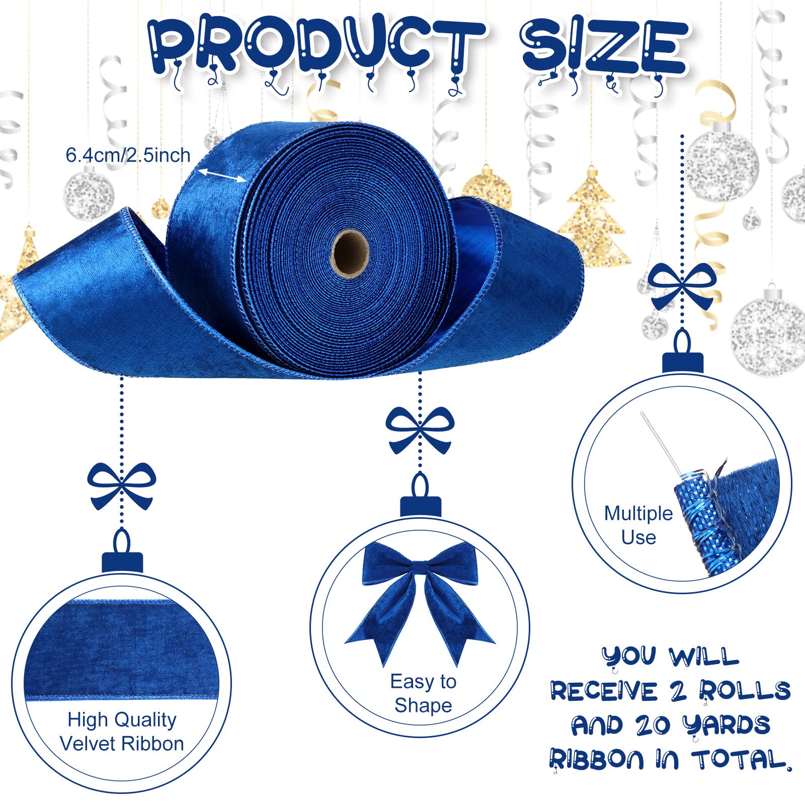 Amazon.com: Lyrow 2 Rolls Valentines Day Ribbon 2.5 Inches Velvet