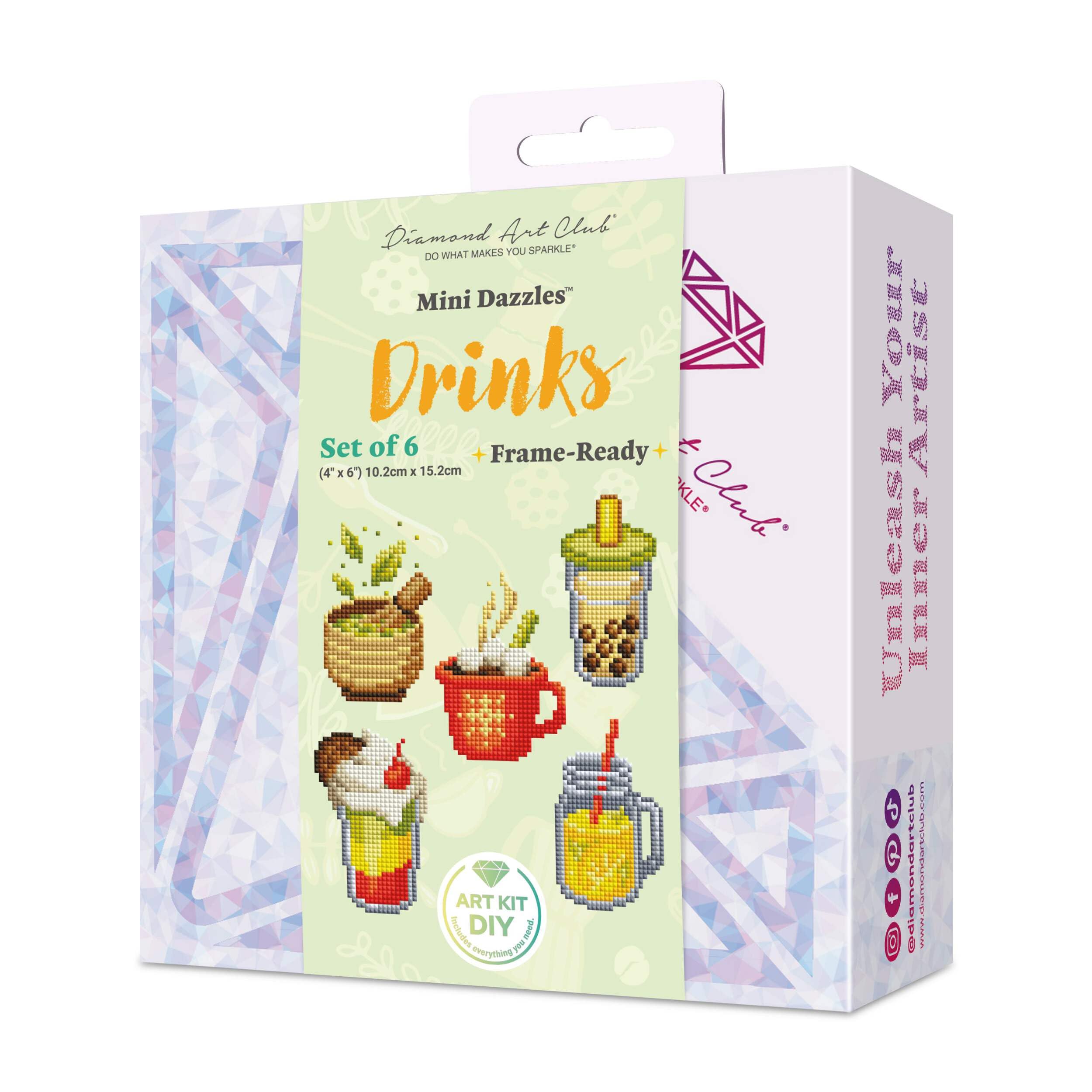 Amazon.co.jp: DIAMOND ART CLUB ドリンク ミニダズル、楽しいDIY