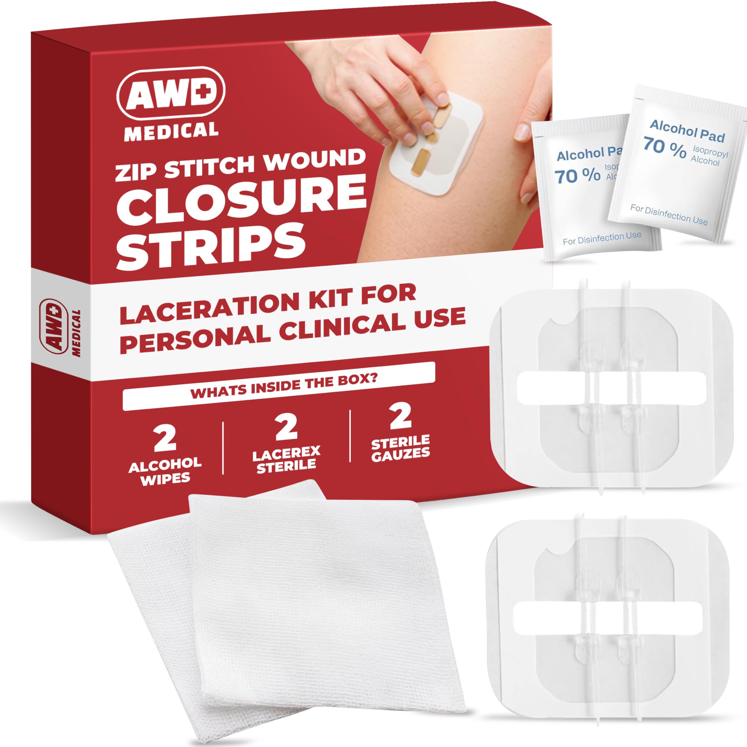 Amazon.com: AWD Zip Stitch Wound Closure Strips - 2 Zipstitch