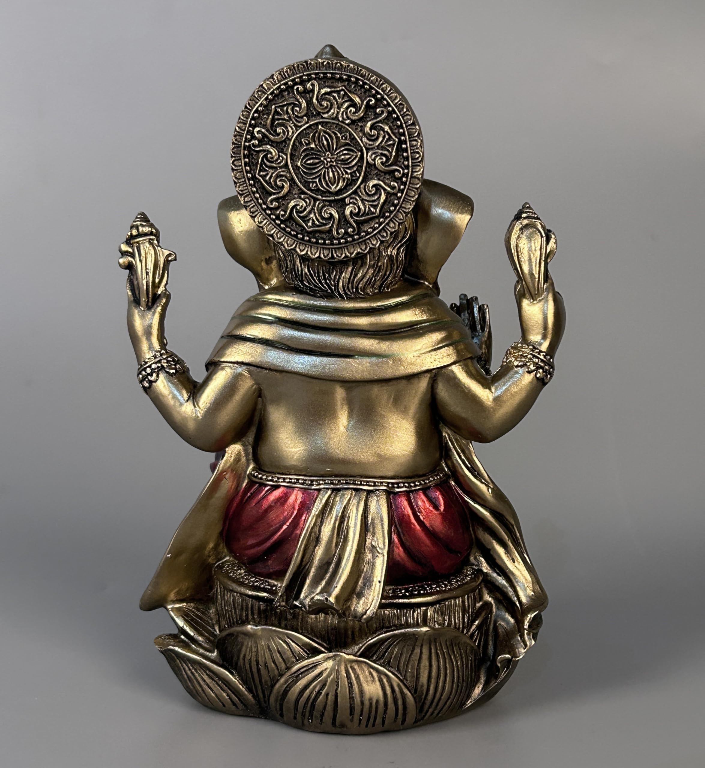 Amazon.co.jp: JORAE ガネーシャ像 象 仏像 蓮の台座に座る 主の祝福