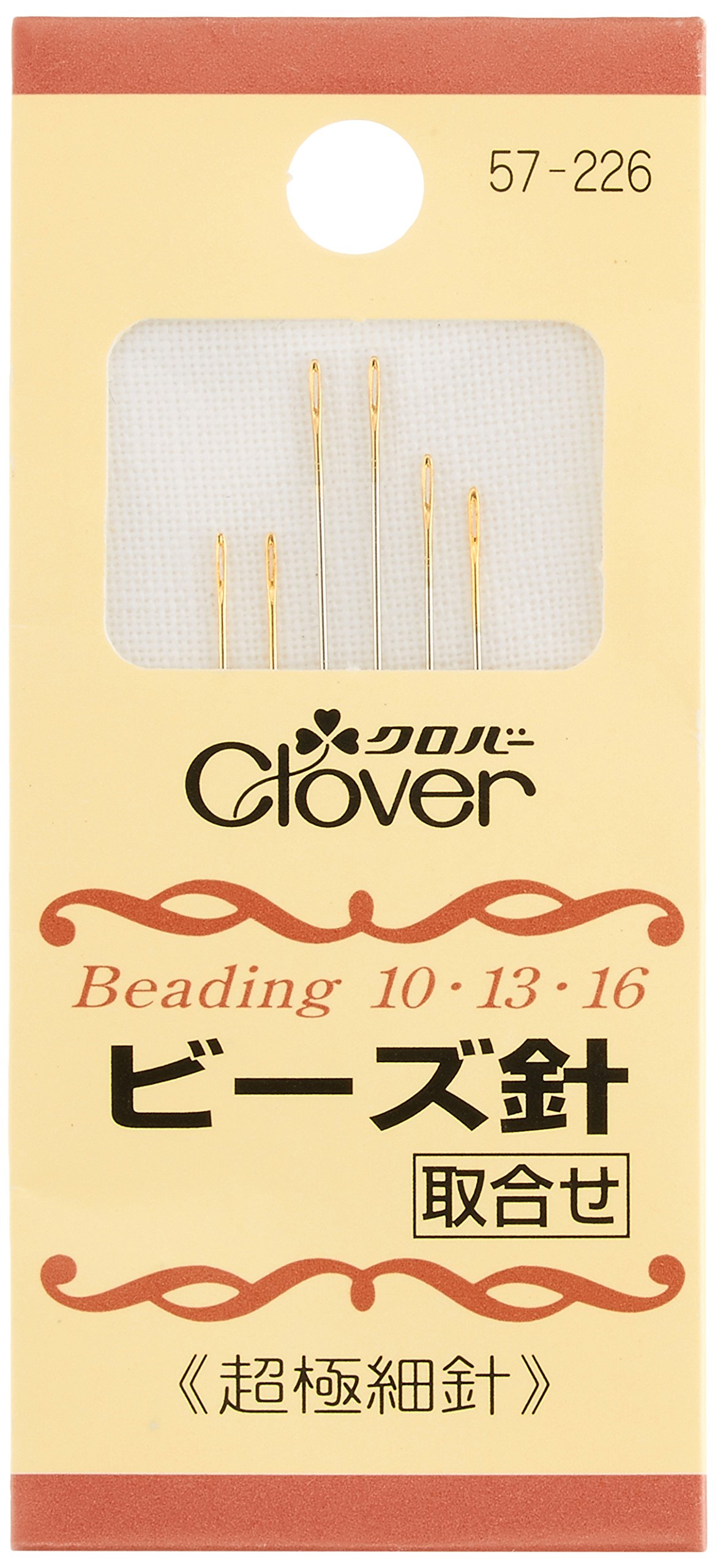 Amazon.co.jp: クロバー(Clover) ビーズ針 取合せ 超極細針 6本入り 57