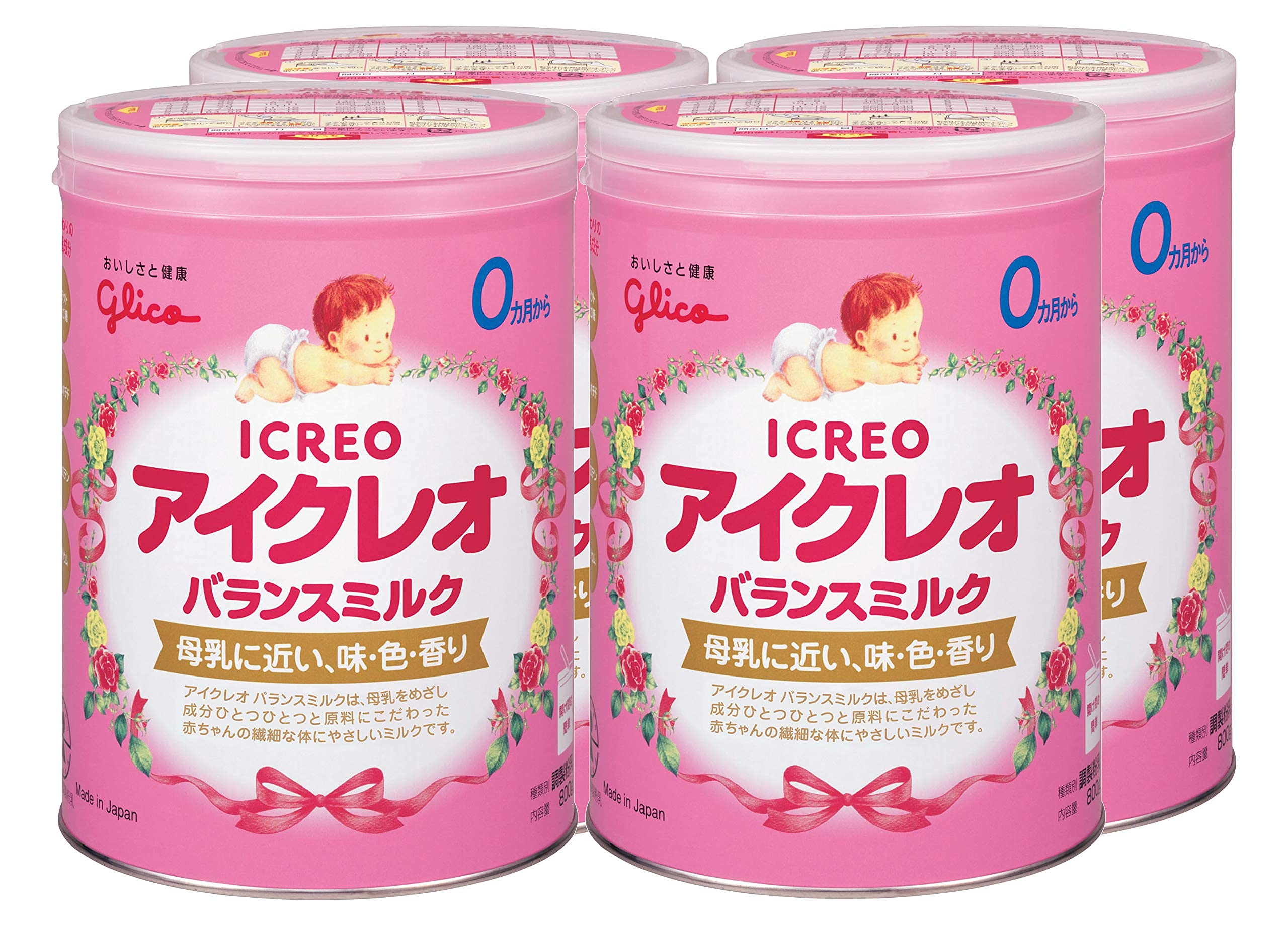 Amazon.co.jp: アイクレオ バランスミルク 800g×4缶 【0ヵ月~1歳頃