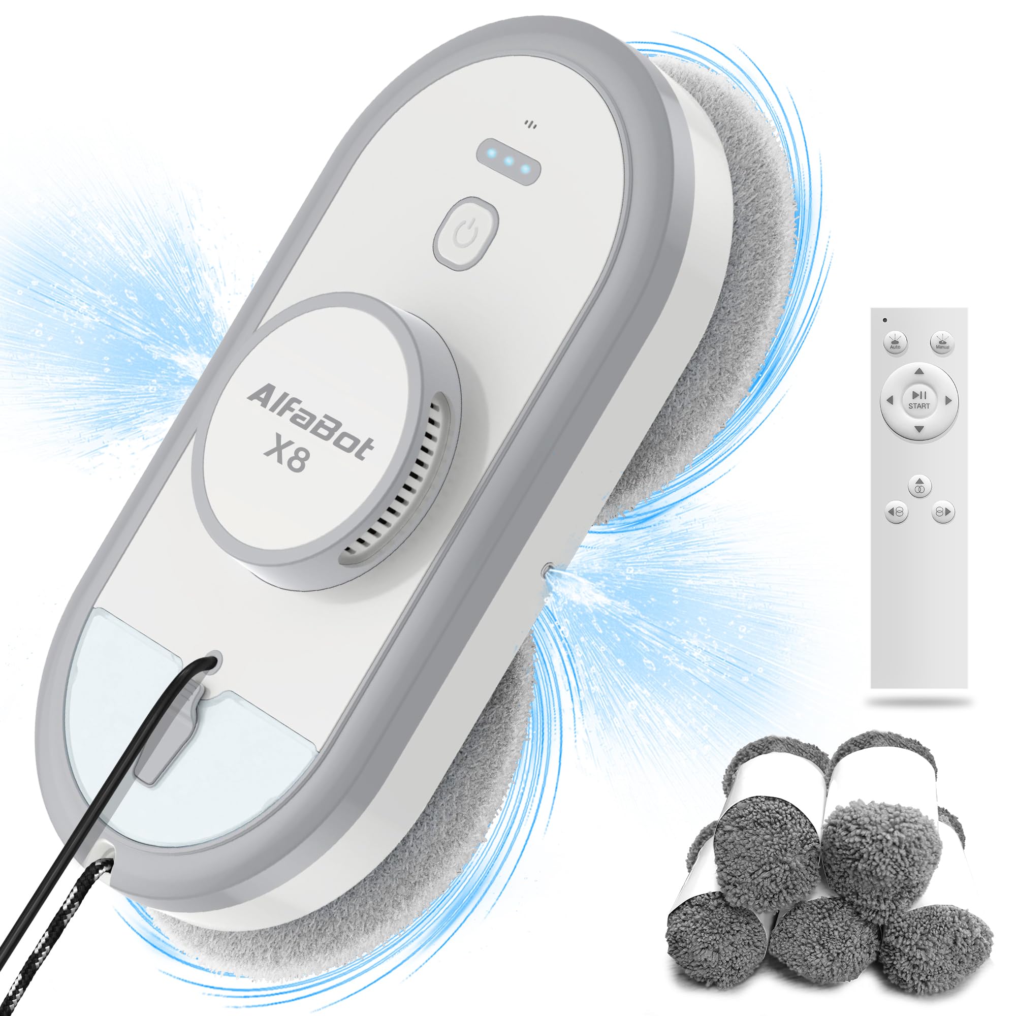 Amazon.co.jp: 窓拭きロボット 窓掃除ロボット【双方向自動スプレー