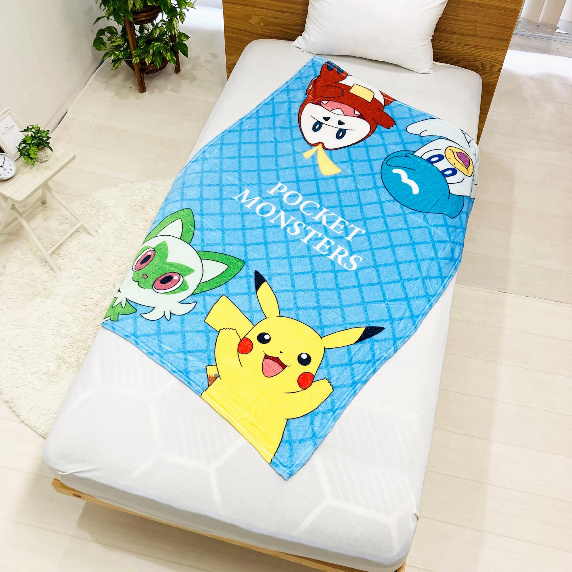 Amazon｜MORIPiLO ポケモン タオルケット ピカチュウ ニャオハ