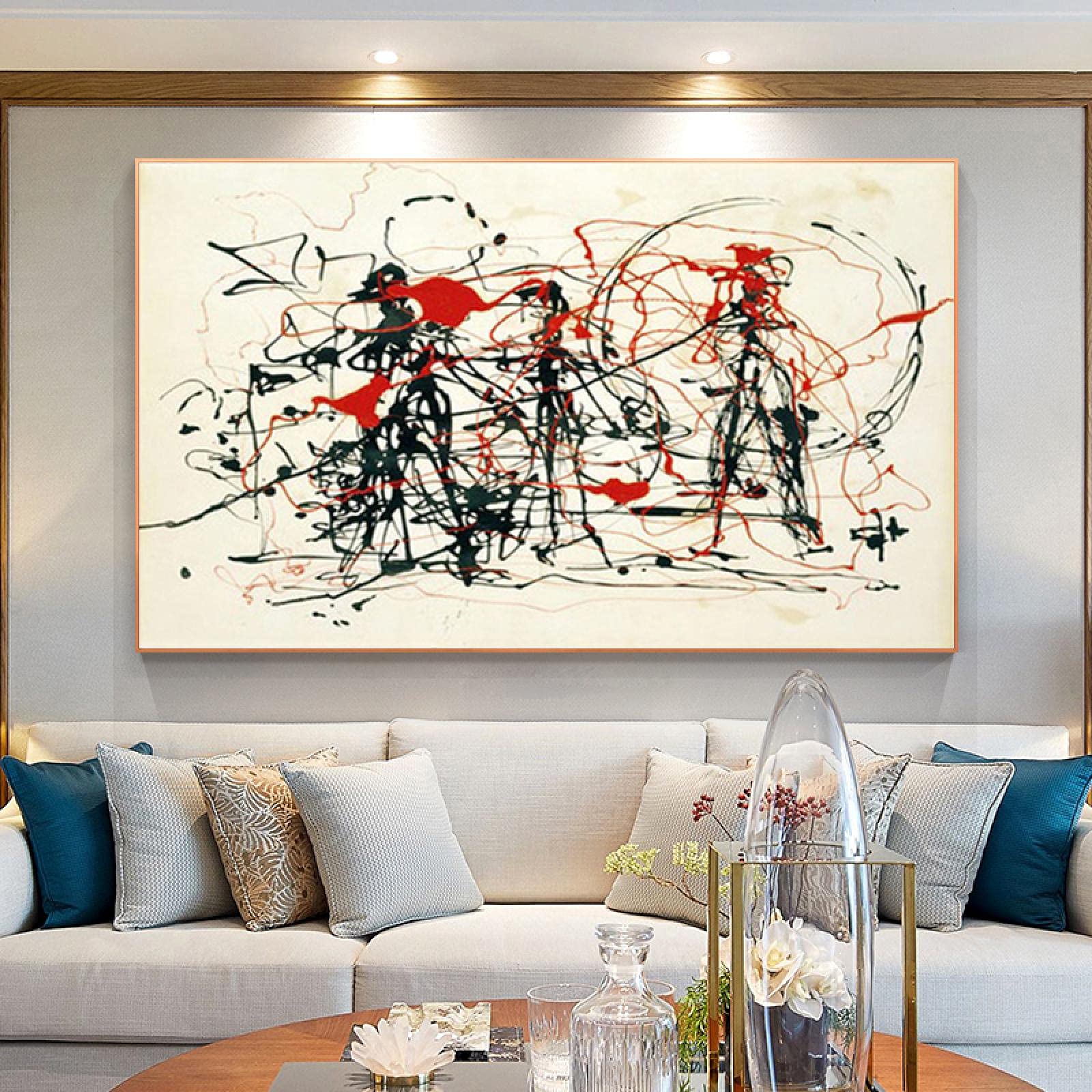 Amazon.co.jp: 抽象ウォールアートマスタージャクソンポロック作品