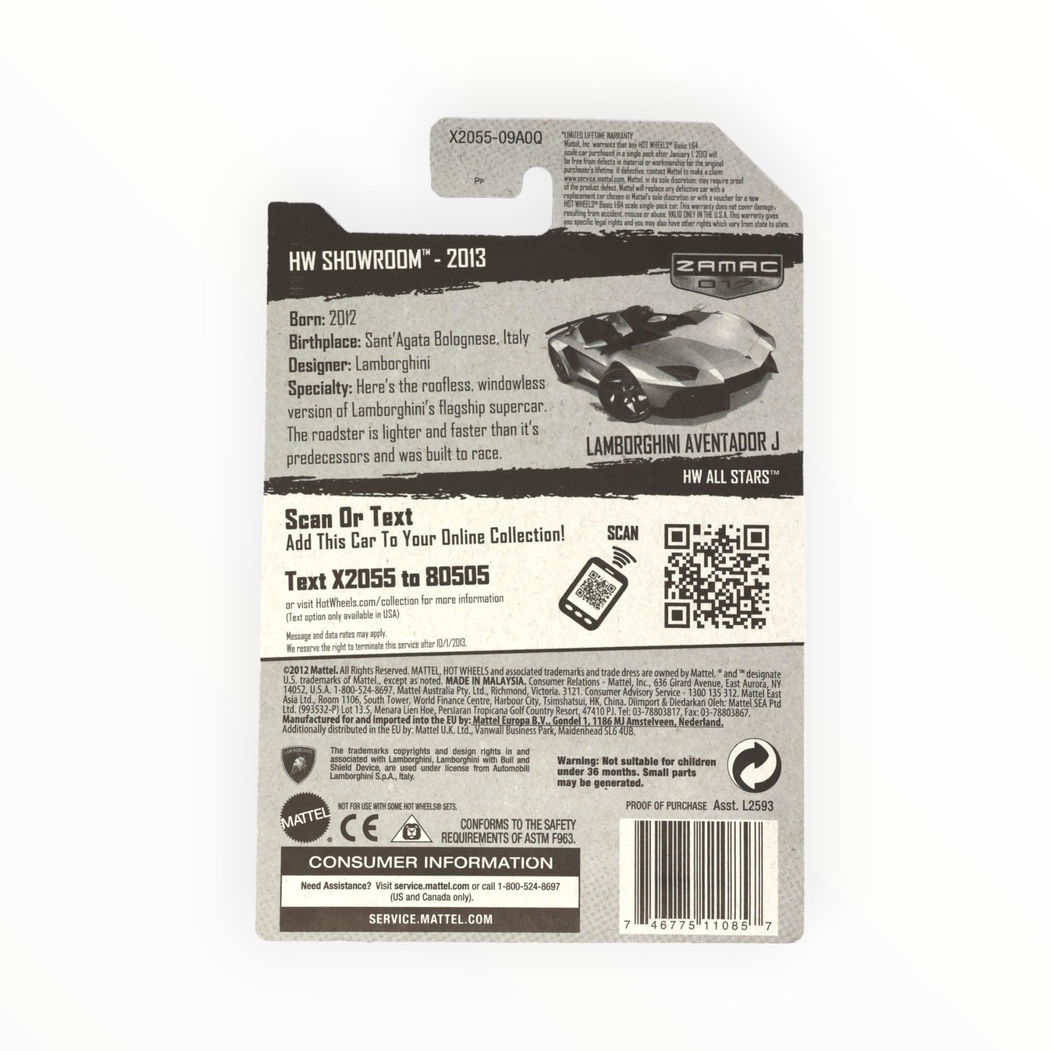 Amazon.com: Hot Wheels HW Showroom Lamborghini Aventador J Zamac