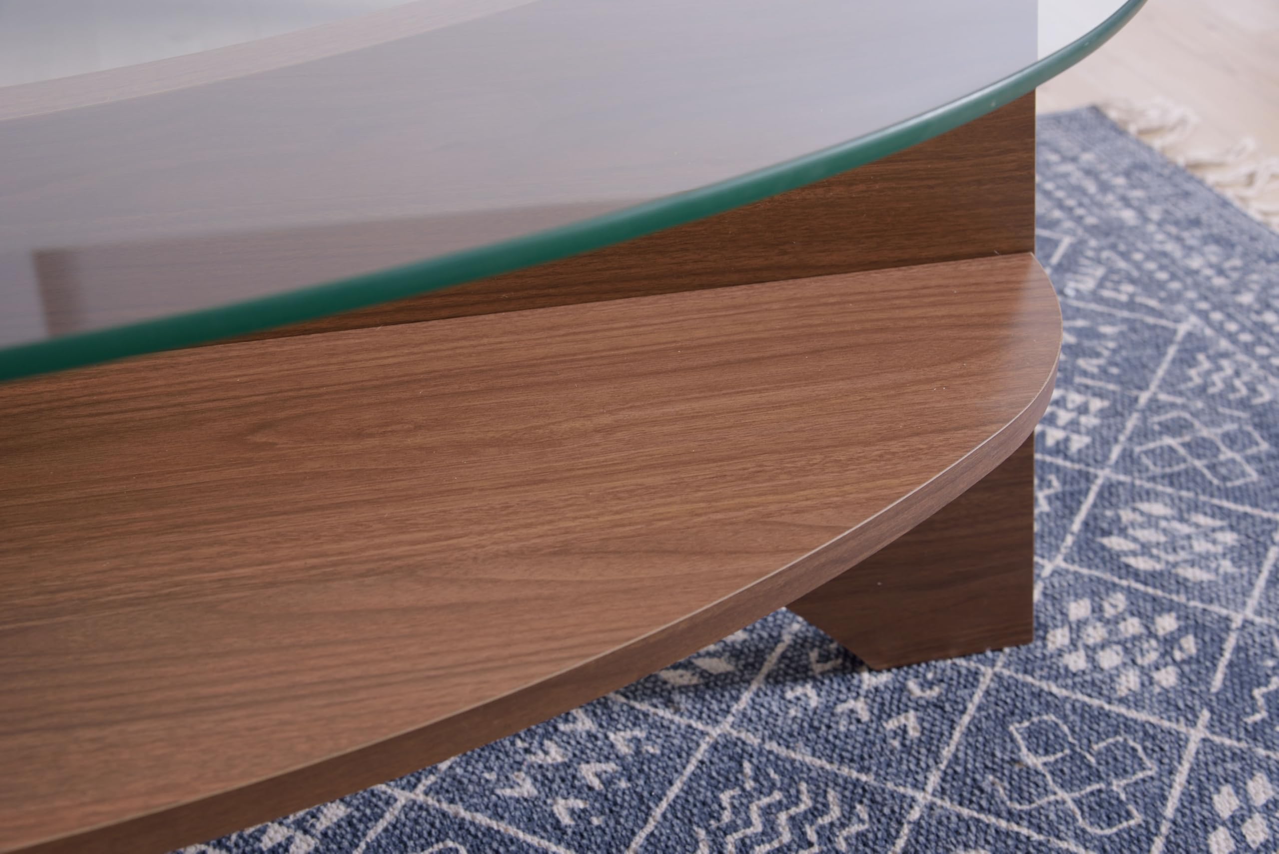 Amazon.co.jp: AZUMAYA オーバルテーブル LE-454WAL : ホーム＆キッチン