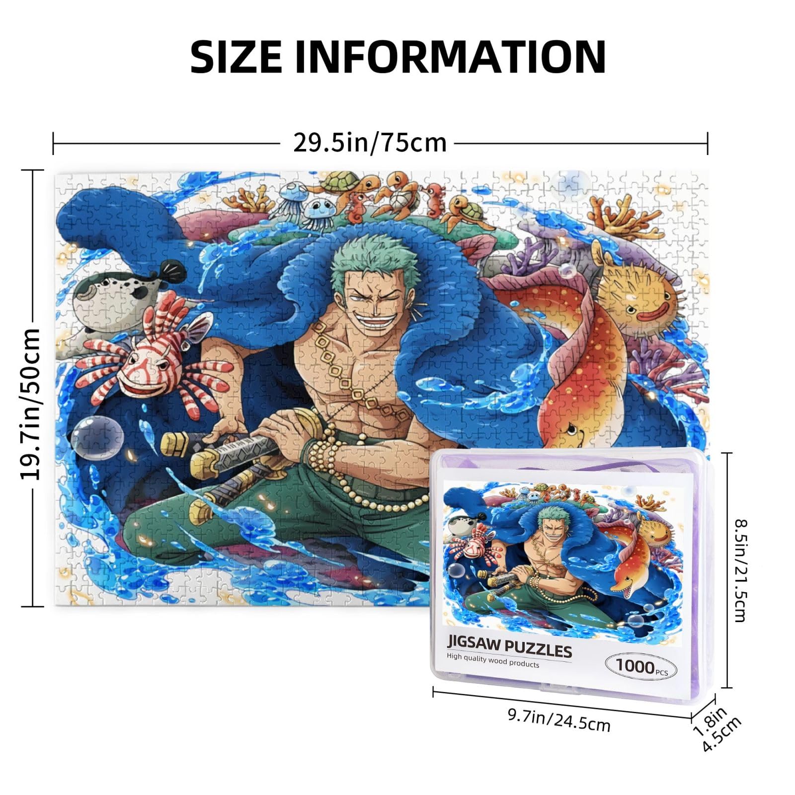 Amazon.co.jp: 1000ピース ジグソーパズル ワンピース One Piece ゾロ