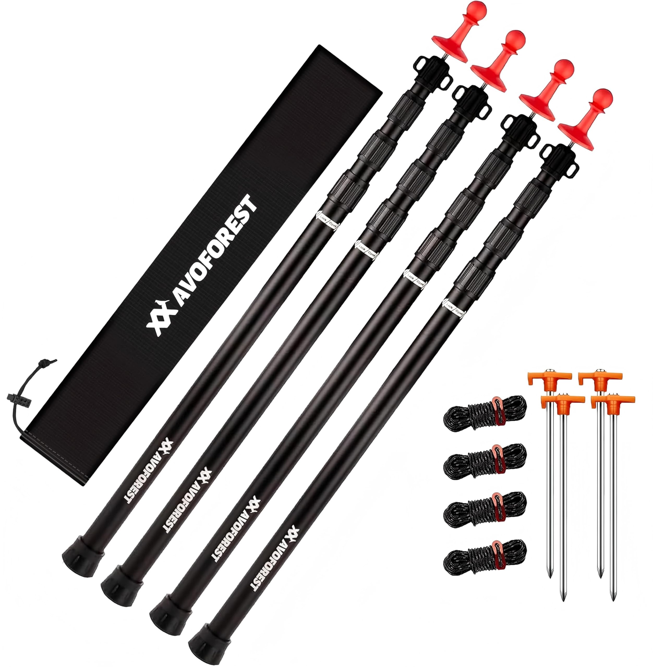 Amazon.com: Tarp Poles Heavy Duty Adjustable, AVOFOREST Aviation