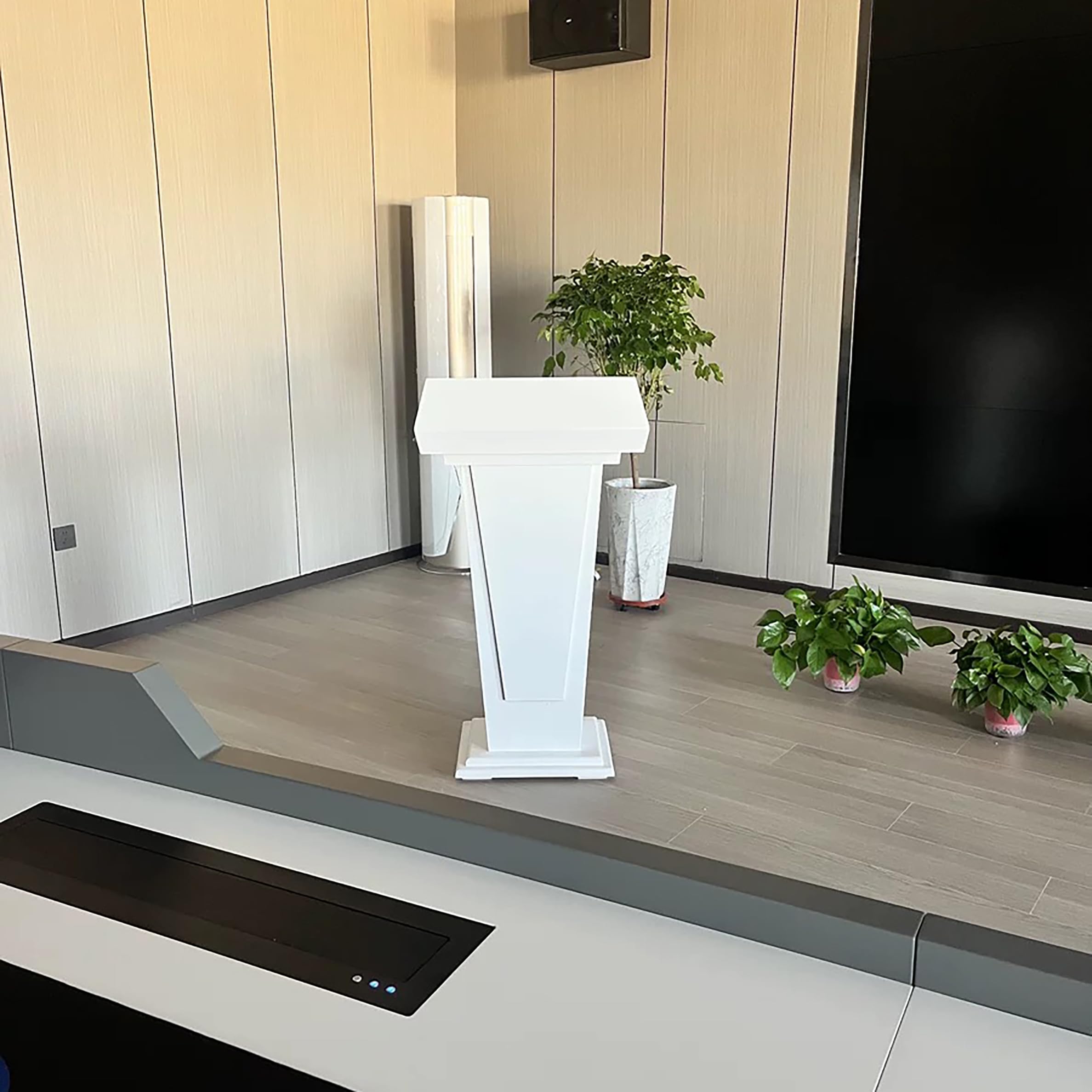 Amazon | 演説台 演台 司会者台教卓 学校 教壇 表彰台 司会台 会議討論