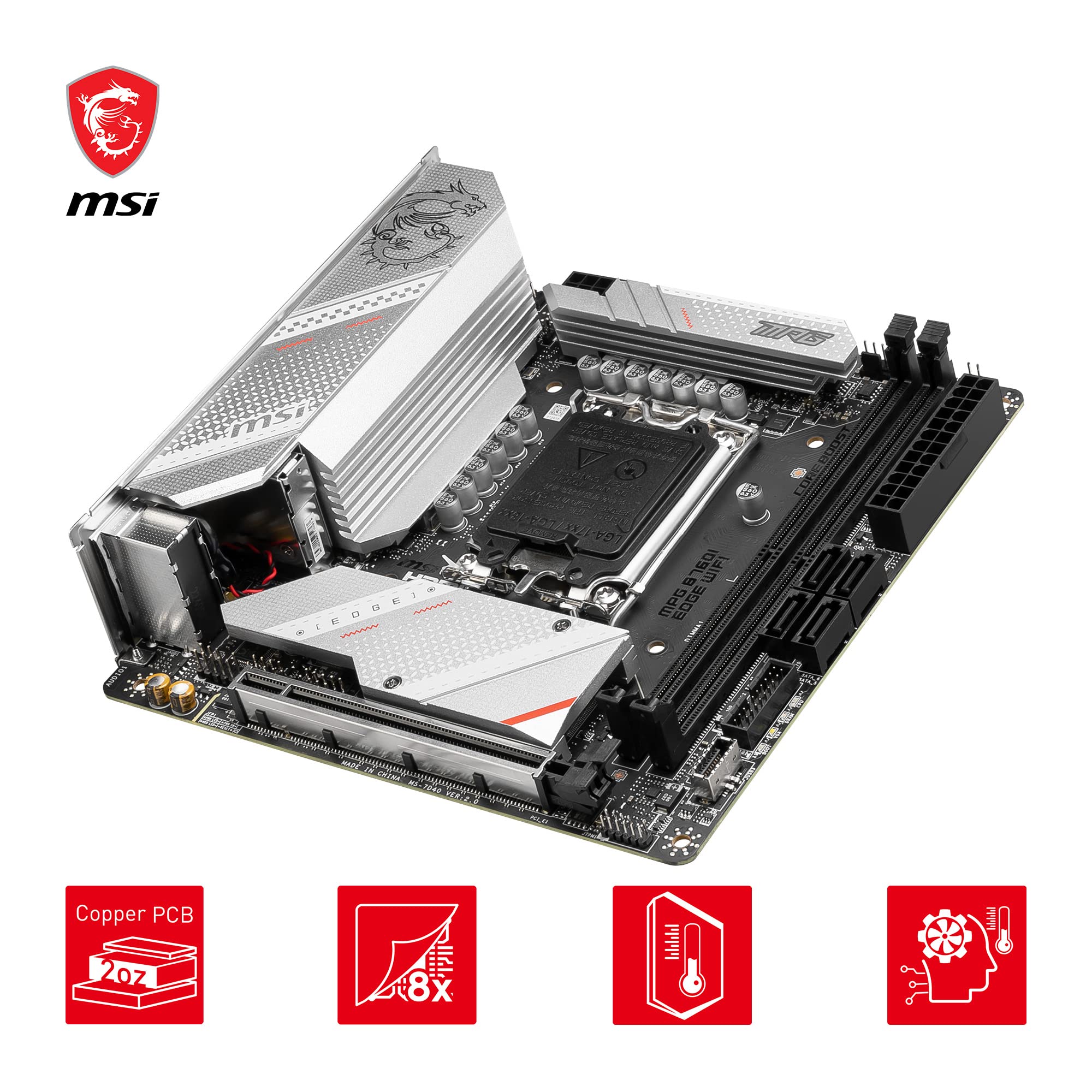 Amazon.com: MSI MPG B760I Edge WiFi Motherboard Intel B760 LGA