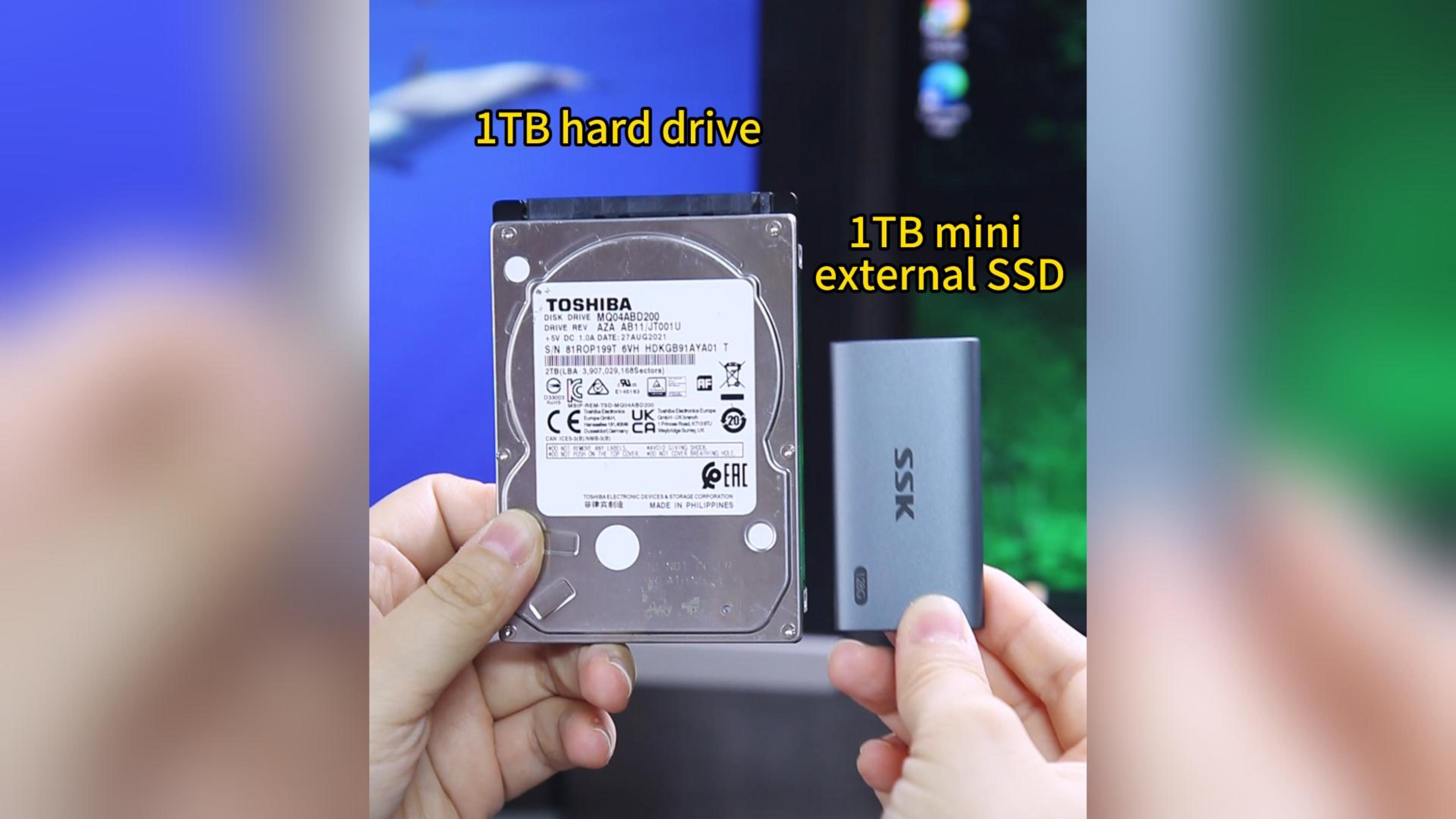 Amazon.com: SSK 256GB SSD External Hard Drive, Portable SSD Up to