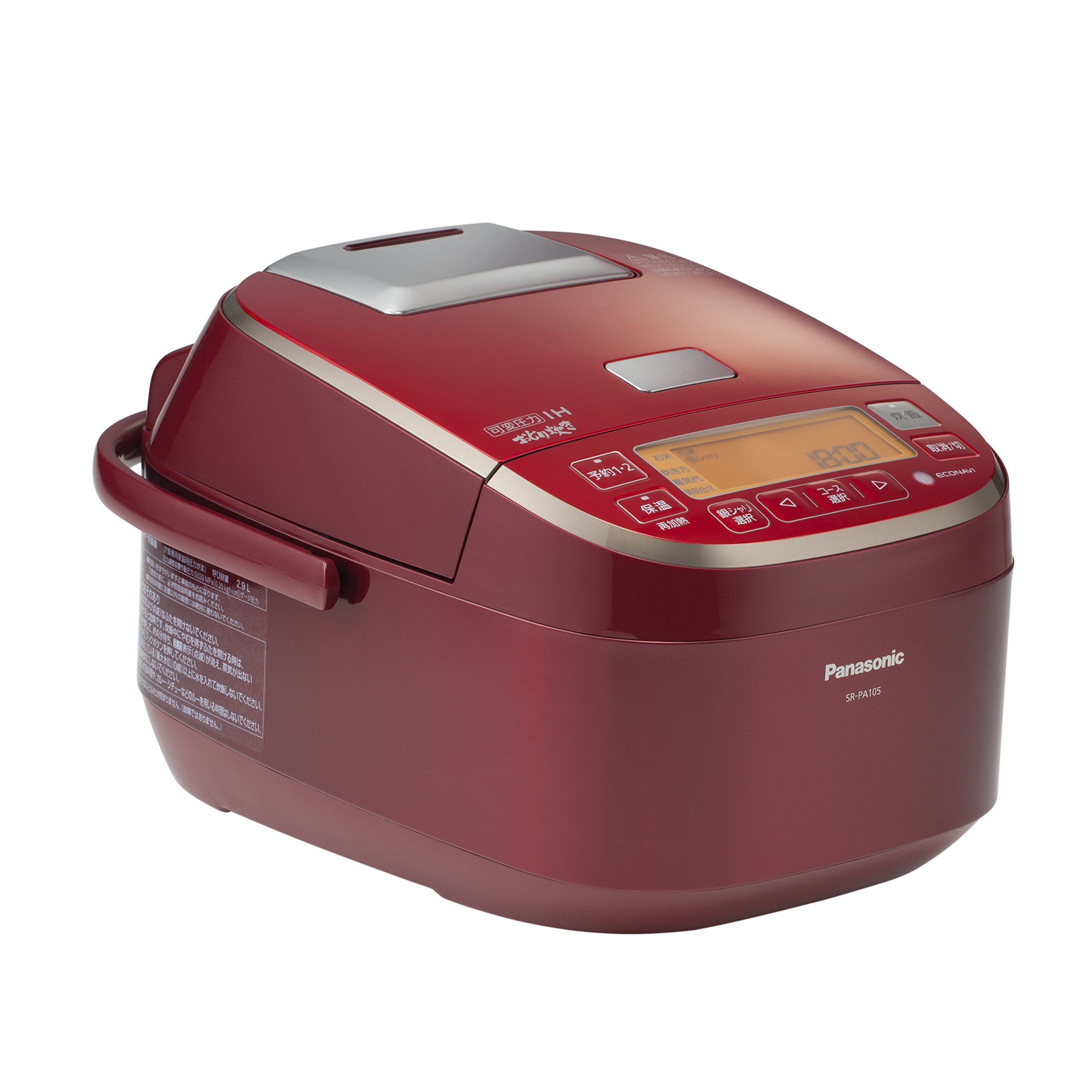 Amazon | パナソニック 5.5合 炊飯器 圧力IH式 おどり炊き レッド SR