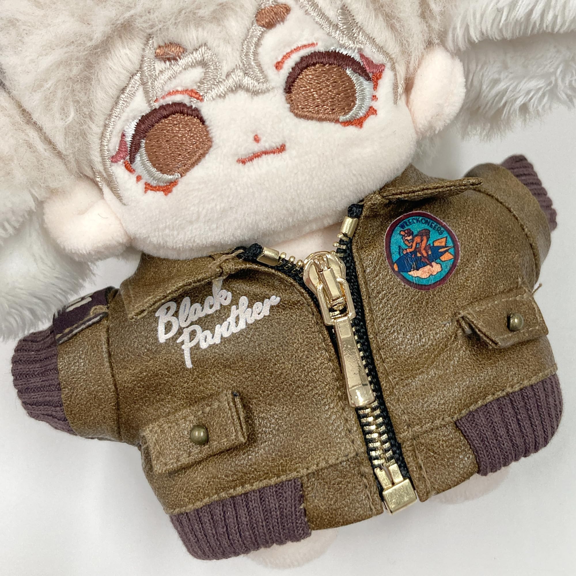 Amazon.co.jp: ぬいぐるみ用ヴィンテージ風革ジャン 10~15cm用 ぬい服