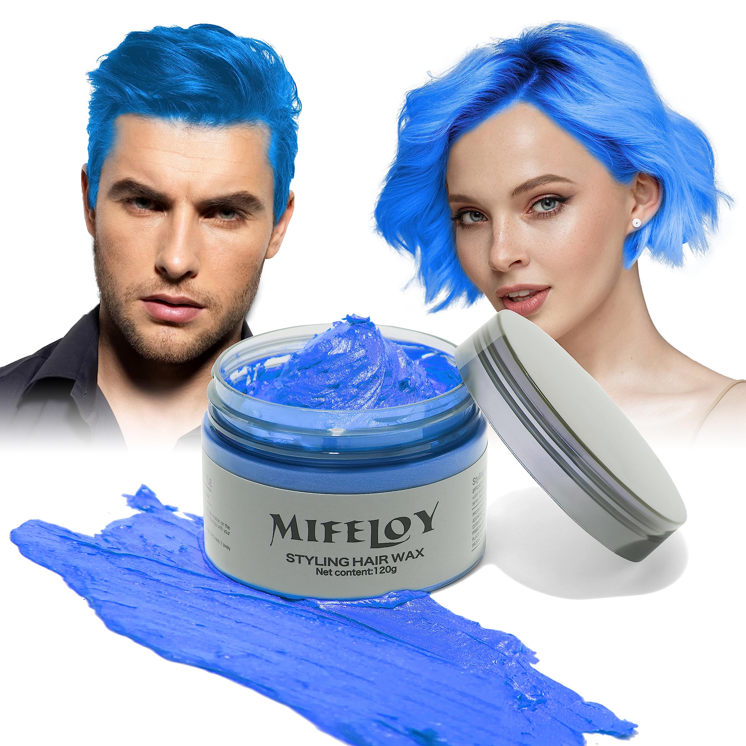 Amazon.com : Temporary Blue Hair Color Wax 4.23 oz, Instant