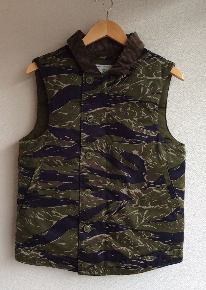 デッキベスト タイガーカモ Deck Vest,Tiger Camo／Workers - マメチコ