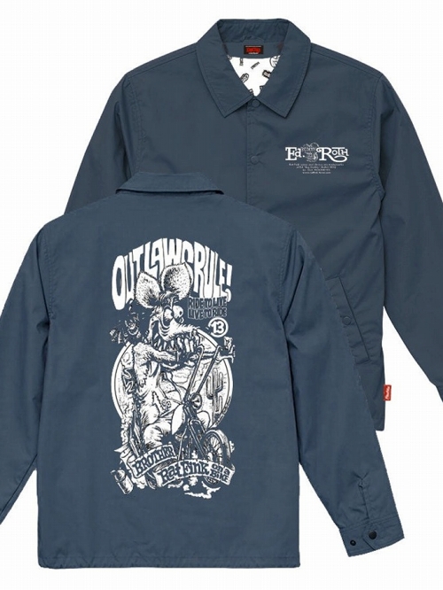 RAT FINK ラットフィンク/ BROTHER FINK コーチジャケット ブルー