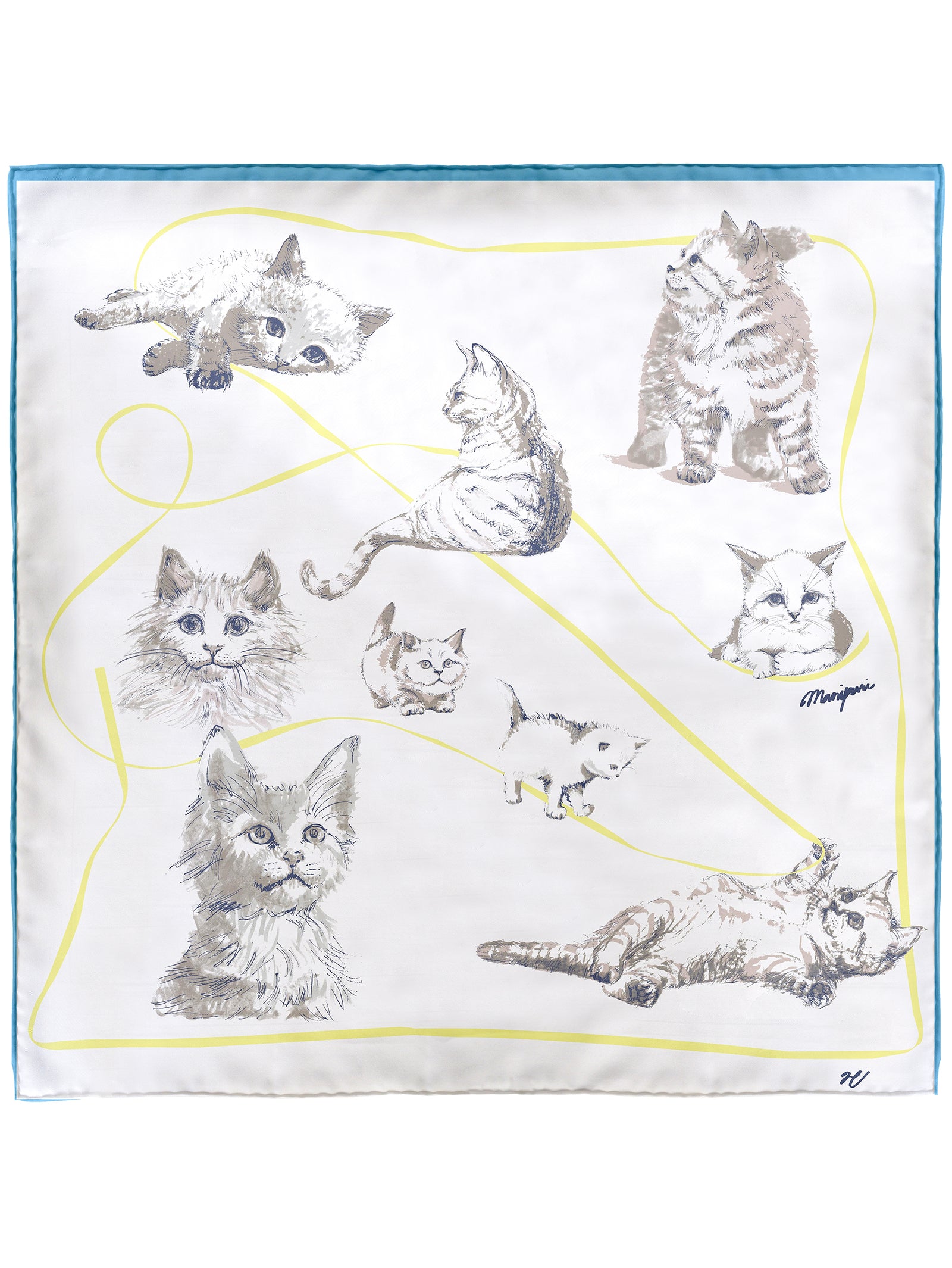 シルクスカーフ65＞キャットリボン – manipuri