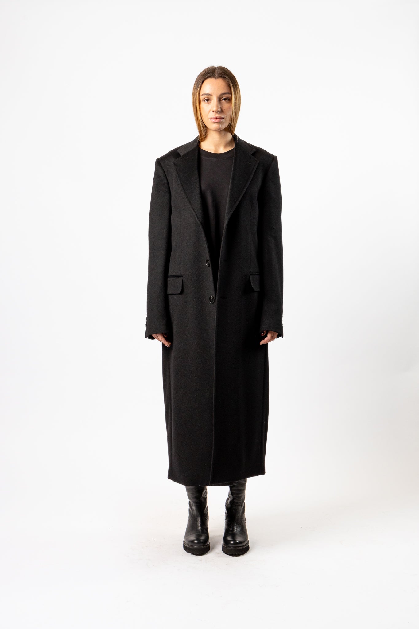 Oversized Coat in Virgin Wool and Cashmere | Maison Rags