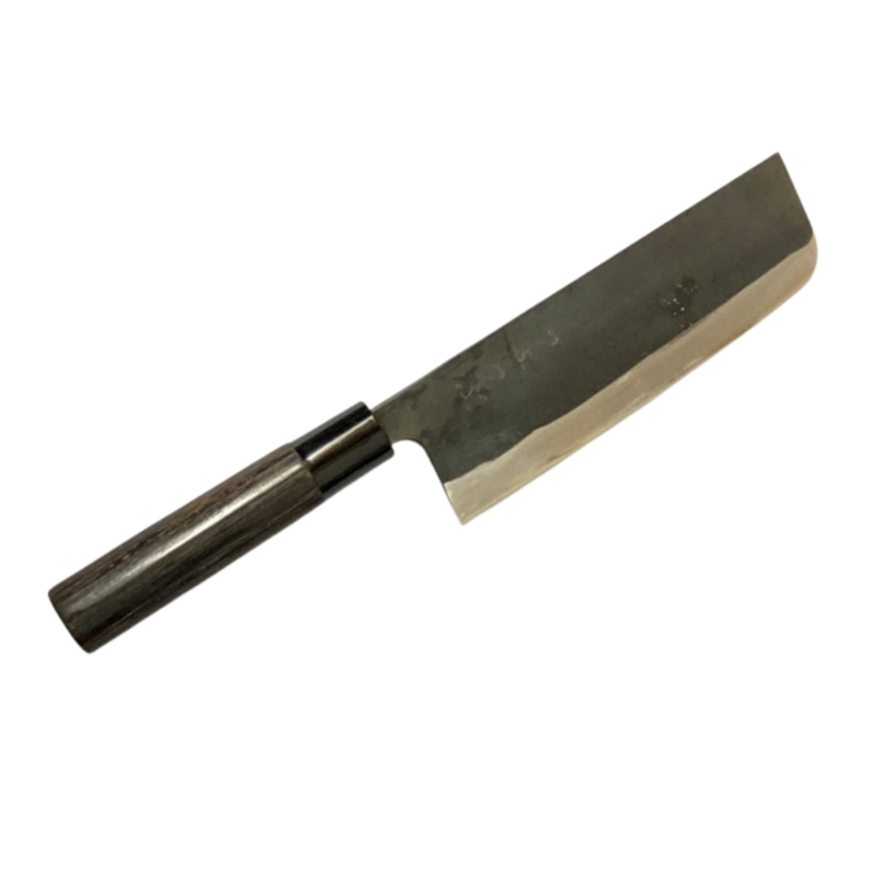 三条打刃物 -両刃- 極軟鋼割り込み 黒打ち【菜切り】165mm 渡辺刃物