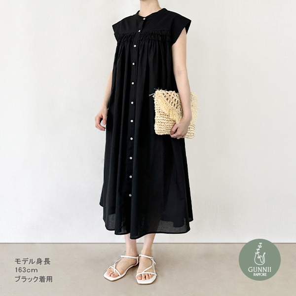 ワンピース 『シャーリング2WAYワンピース ブラック SI00721-40-BK