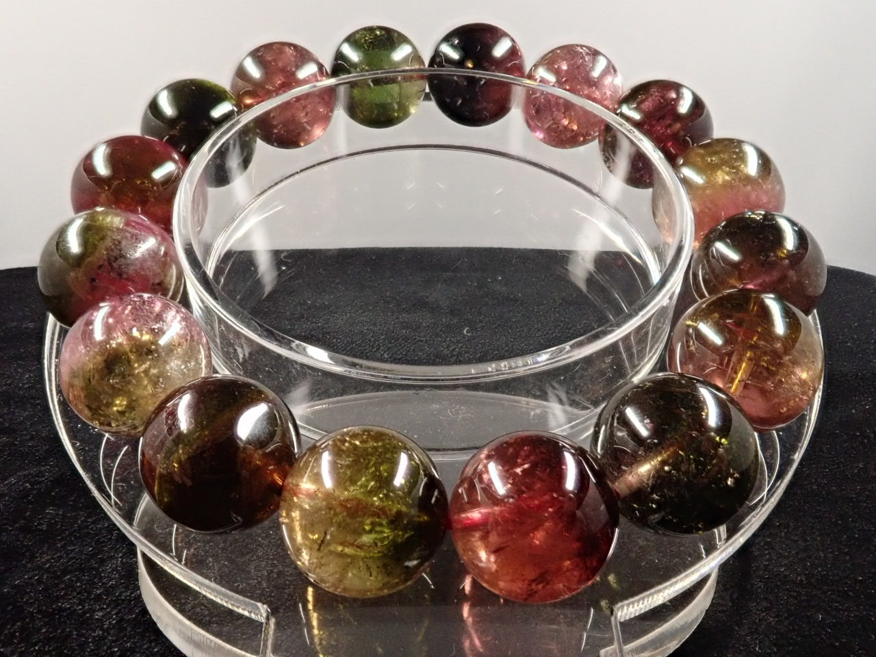 ウォーターメロン（バイカラー）トルマリン ブレスレット 12.6㎜ SA++