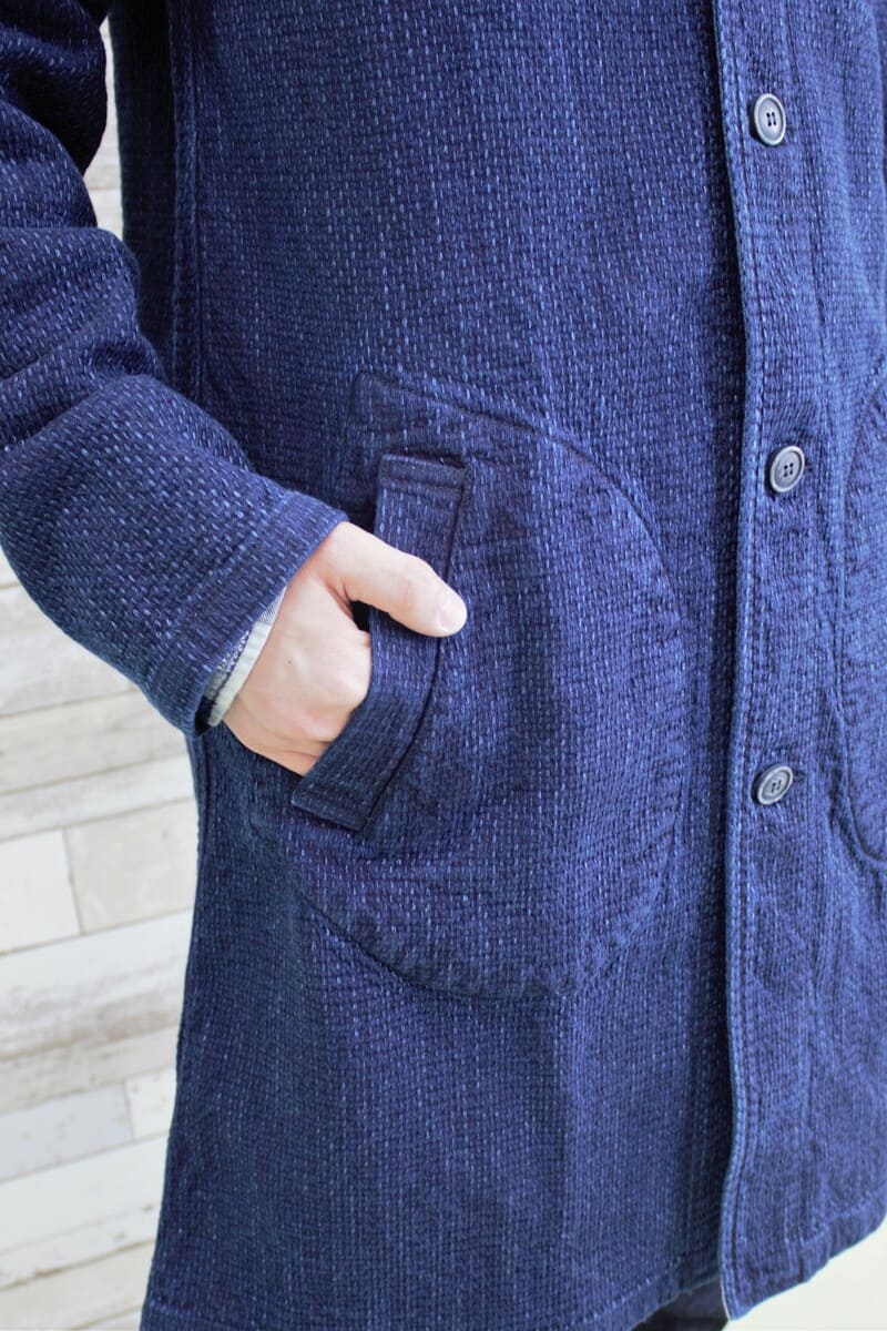 BlueTrick】 メンズ剣道生地ロングコート | ジャケット | BlueTrick