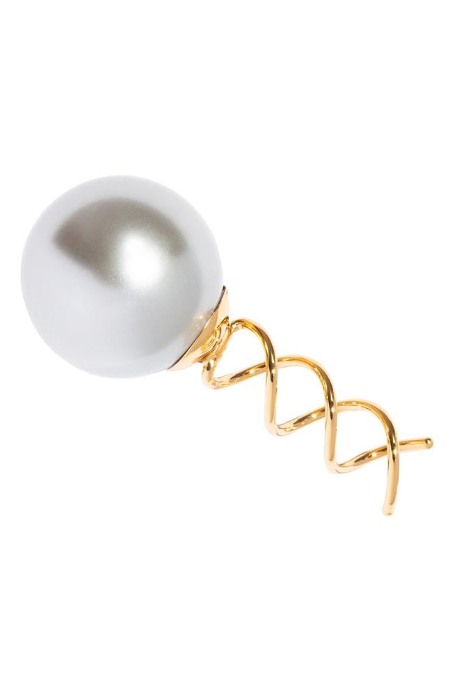 パール スパイラル スクリューピンL (ライトグレー/ゴールド