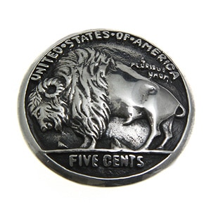 バッファロー・ニッケルモチーフ シルバー925コンチョ｜全てのレザー