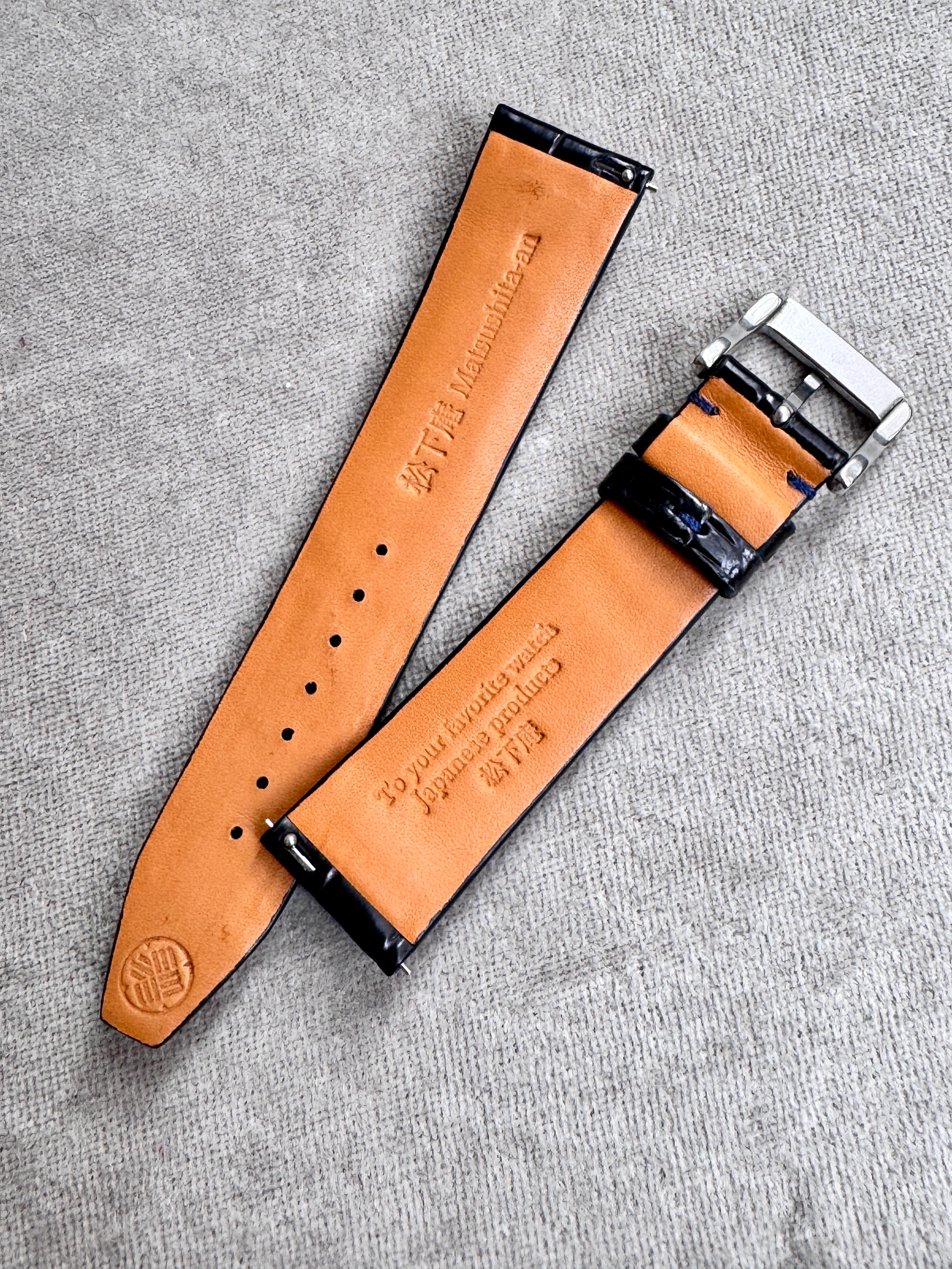 クロコダイル｜マットブラック｜20-18mm ｜パイロット – 松下庵