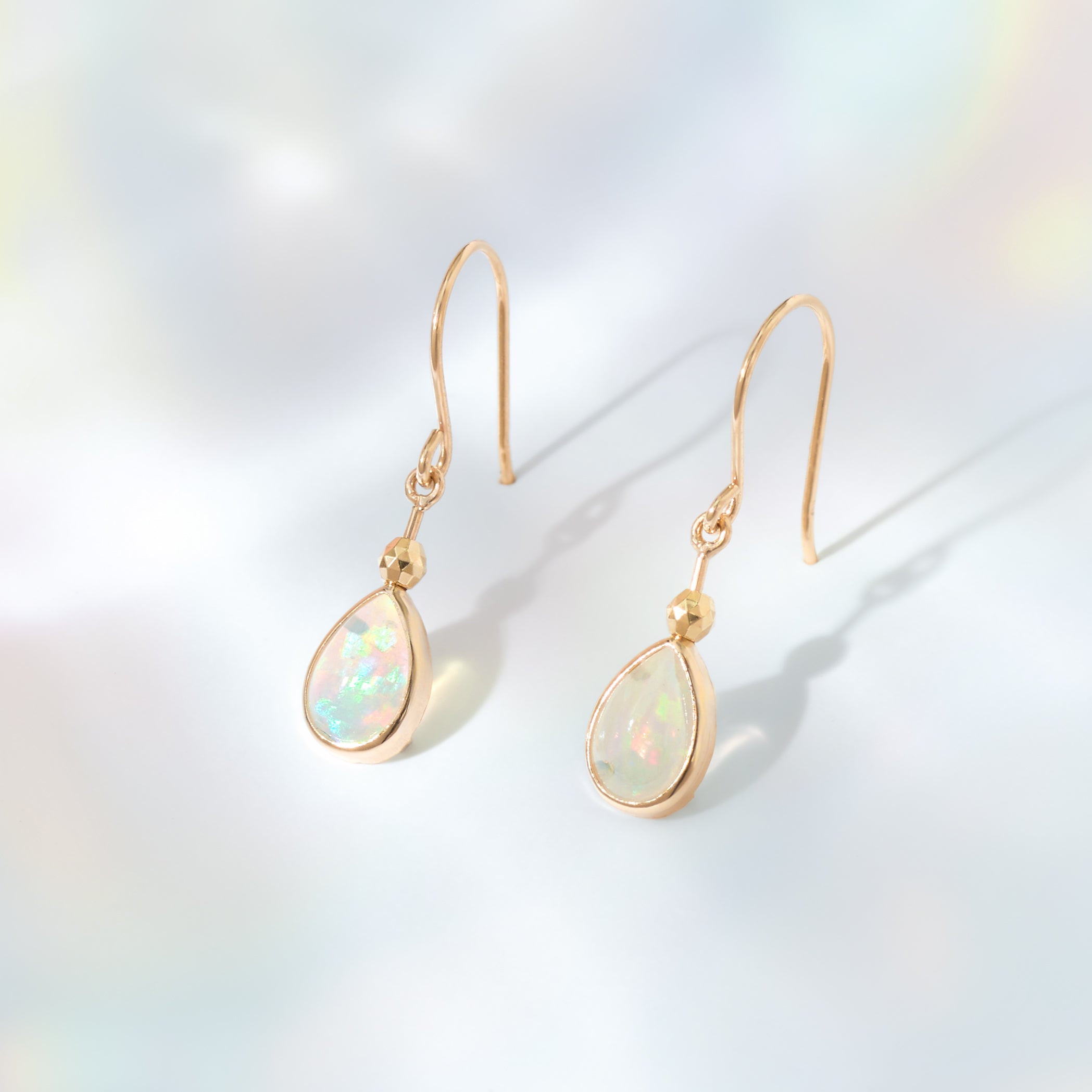 K10 オパール シンプル フックピアス- me.（エムイードット）