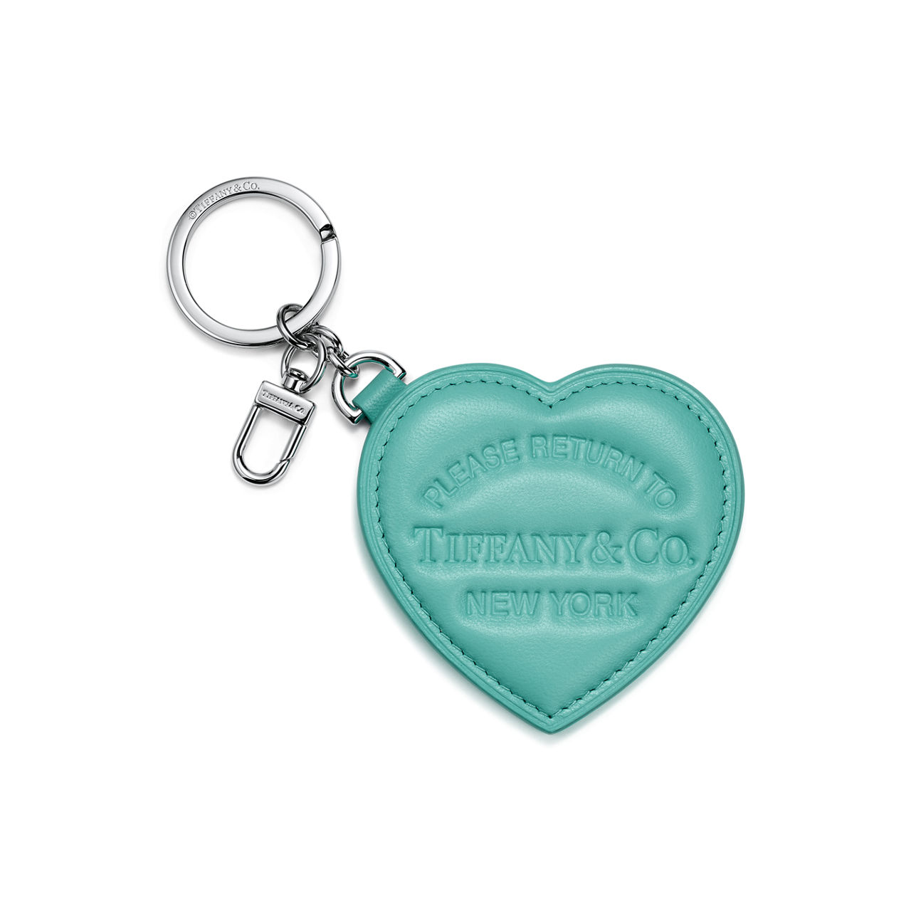 Return to Tiffany®:Padded Bag Charm in Tiffany Blue® Leather