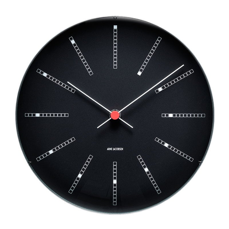 Arne Jacobsen AJ Bankers wall clock 29 cm, black | Finnish Design Shop