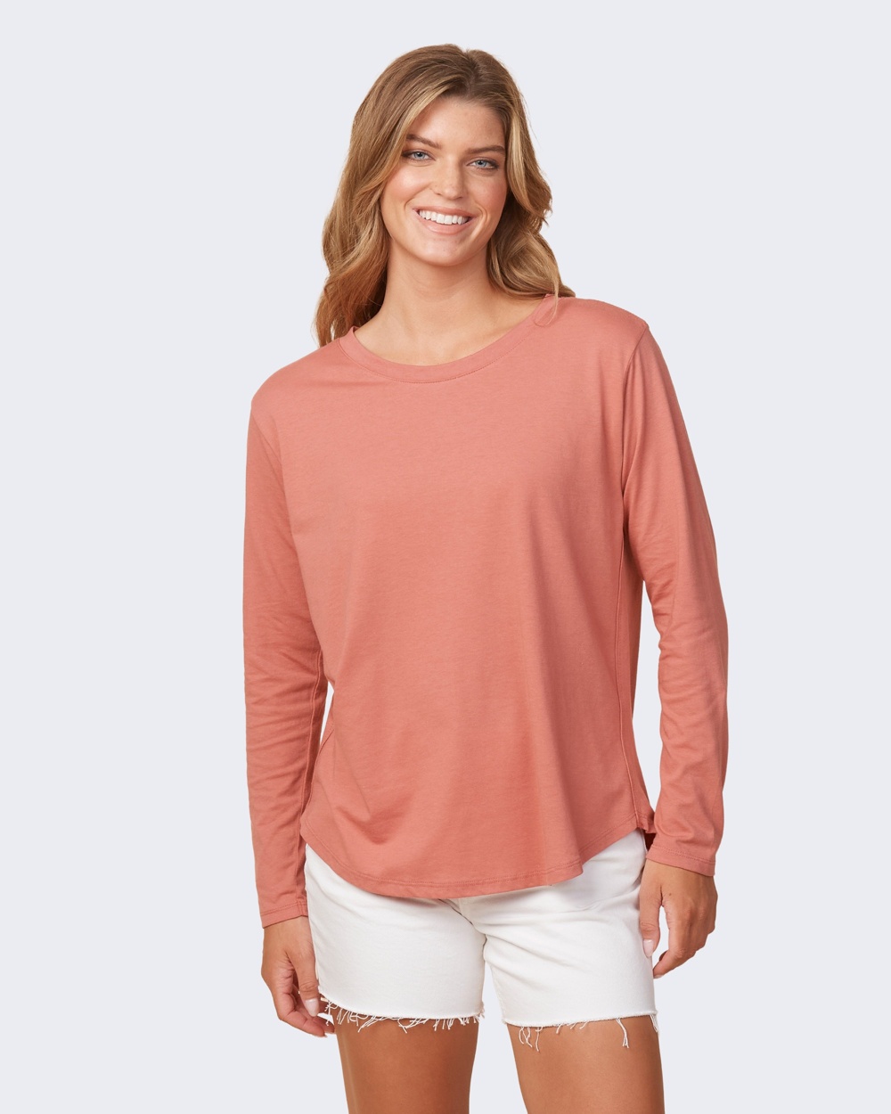 Enza® 10579 Ladies Essential High-Low Long Sleeve Tee - One Stop